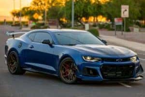 fremont body shop blue camaro