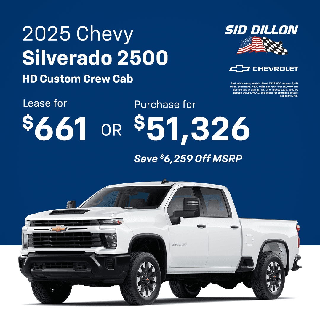 2025 Silverado 2500 HD Custom Crew Cab offer