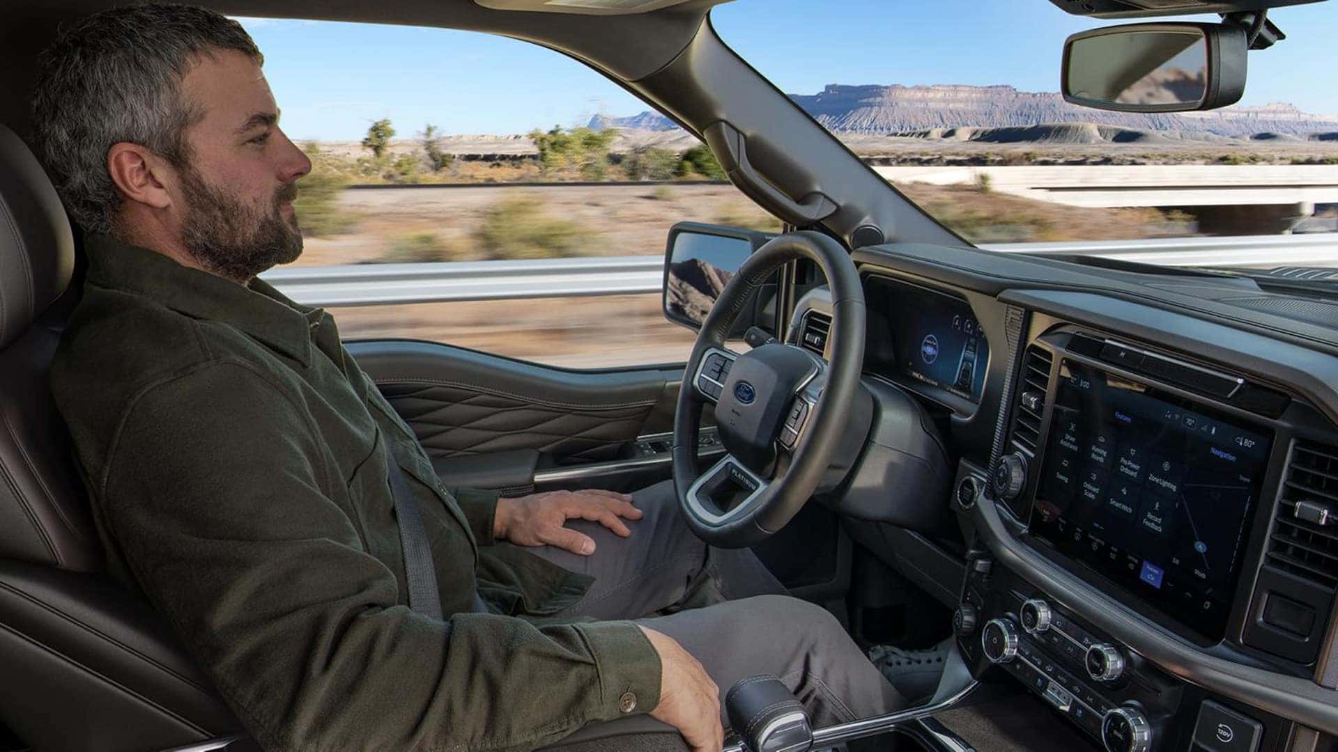 F-150 BlueCruise hands free highway driving