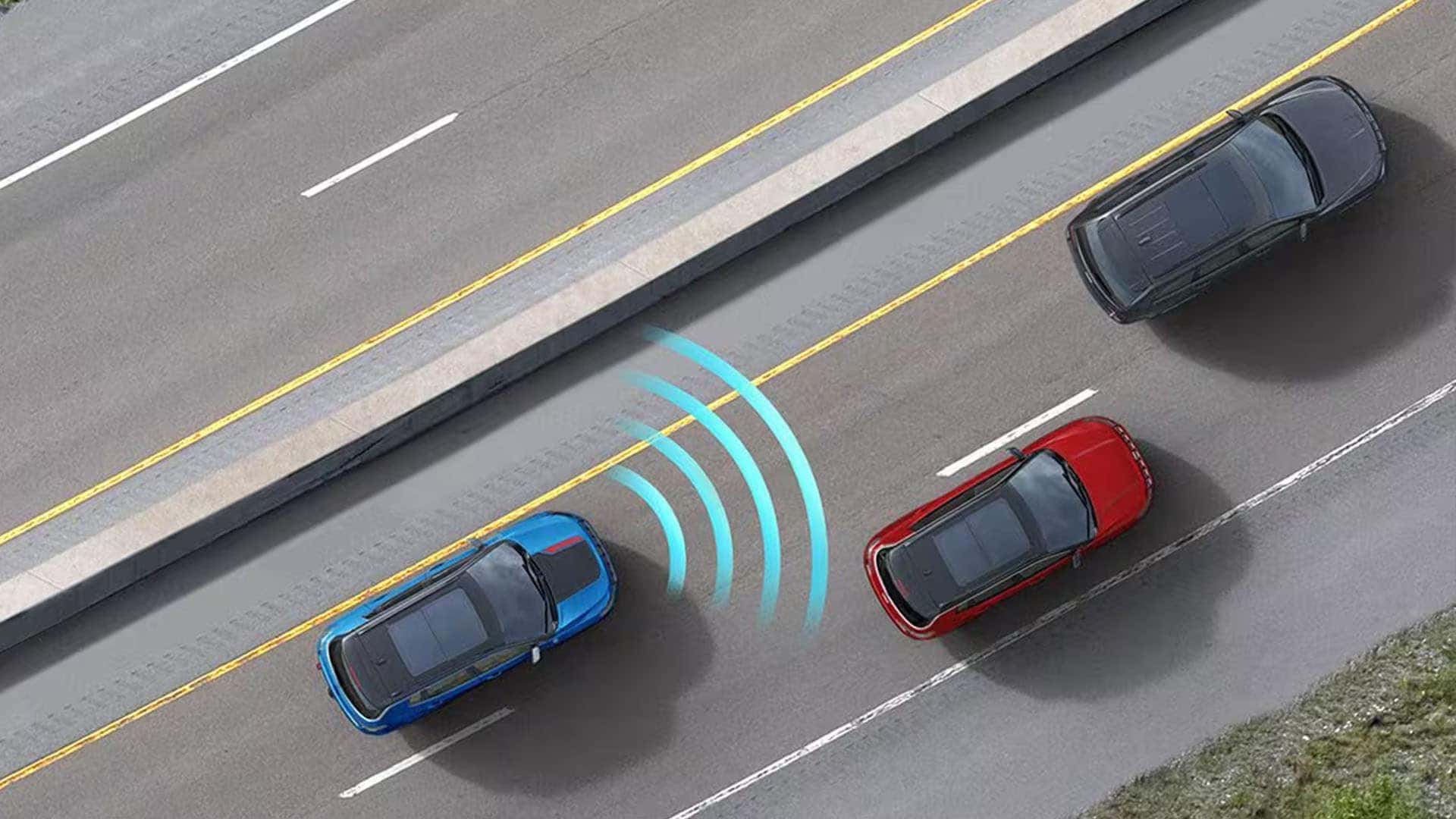 Forward Collision Warning display in the 2025 Jeep Compass