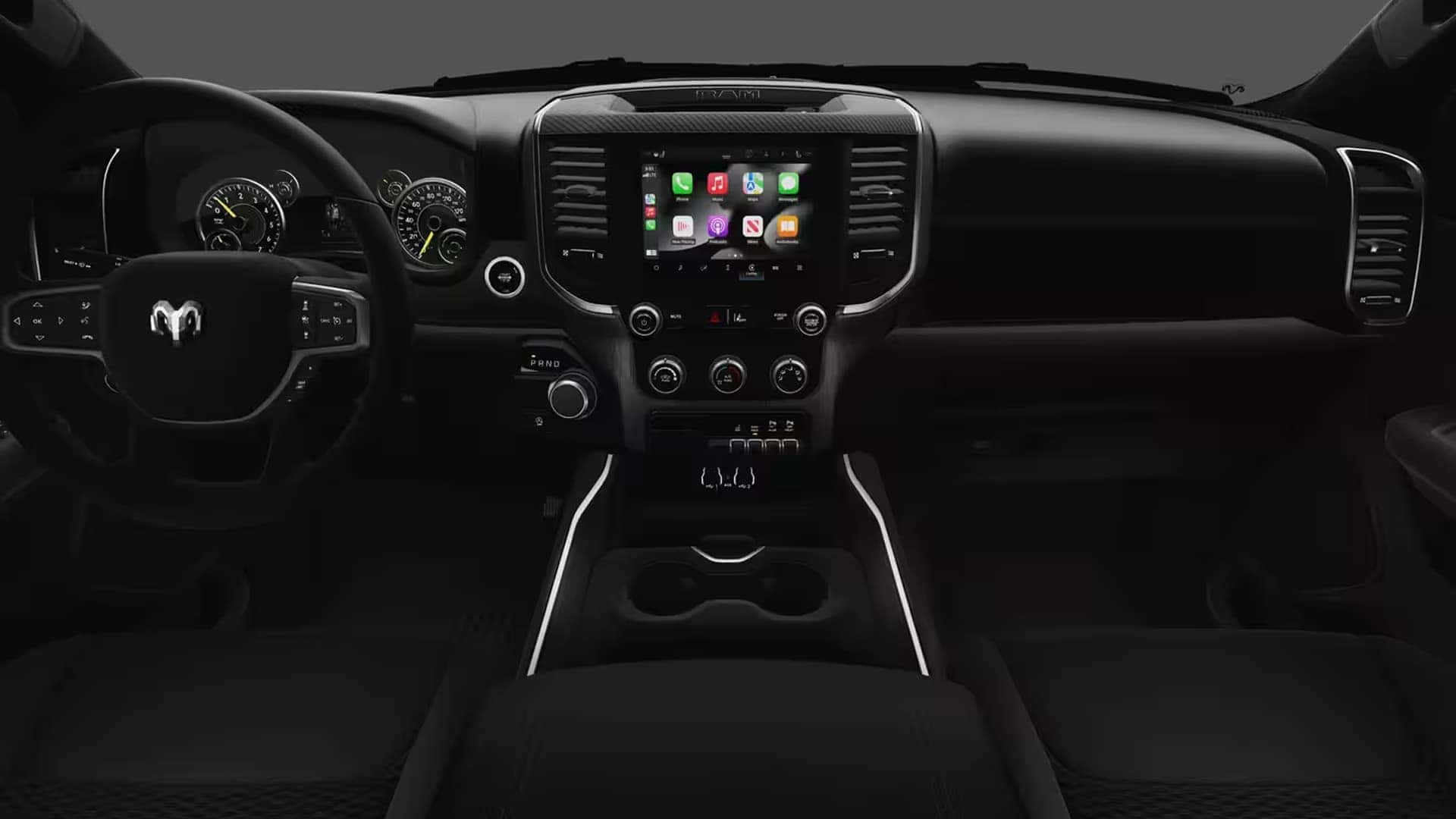 Ram 1500 14.5 inch Uconnect touchscreen and digital cluster