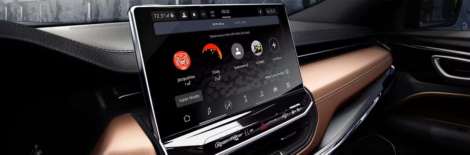 Jeep Compass technology hero with screens and controls