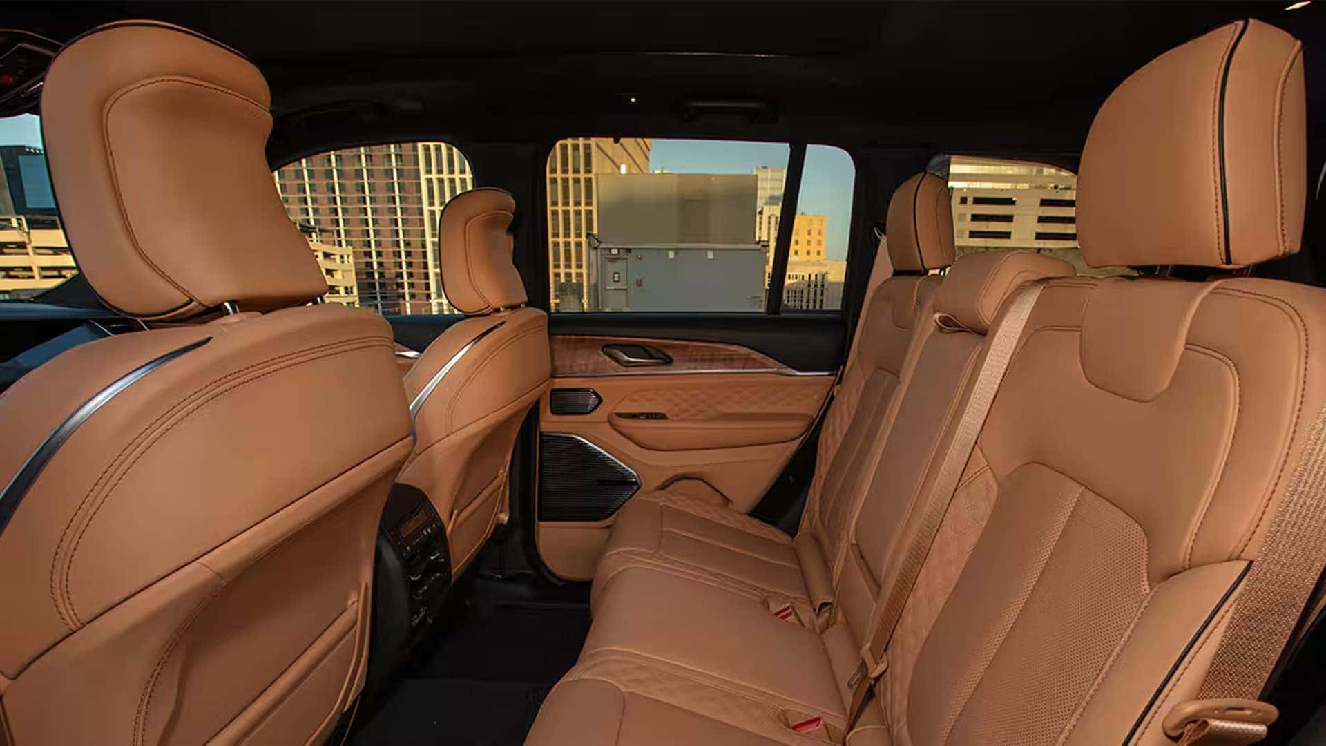 2025 Jeep Grand Cherokee front and rear seats with available leather and heating