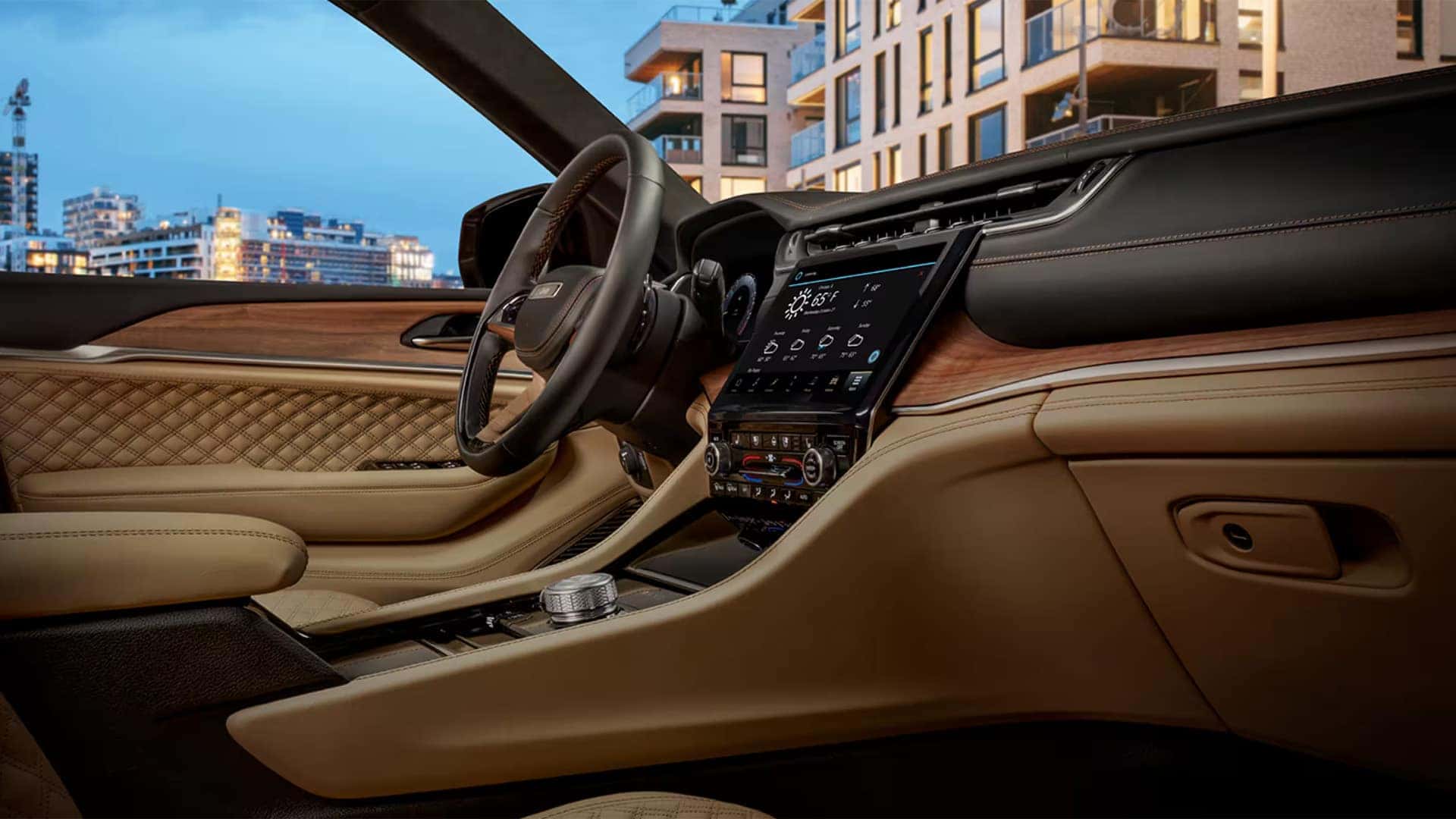 2025 Jeep Grand Cherokee interior with McIntosh audio system and quiet cabin
