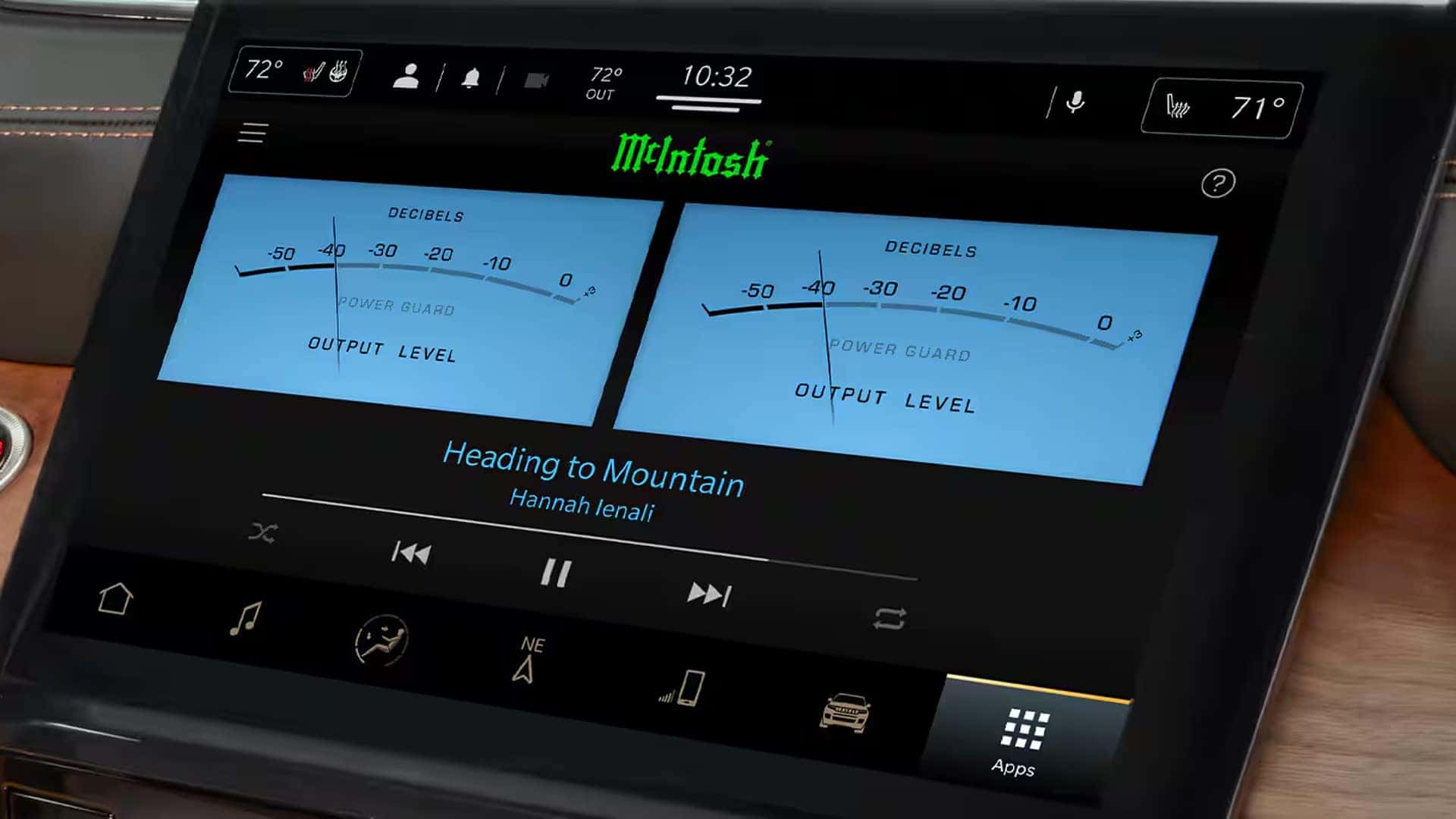 2025 Jeep Grand Cherokee interior with McIntosh premium audio speakers