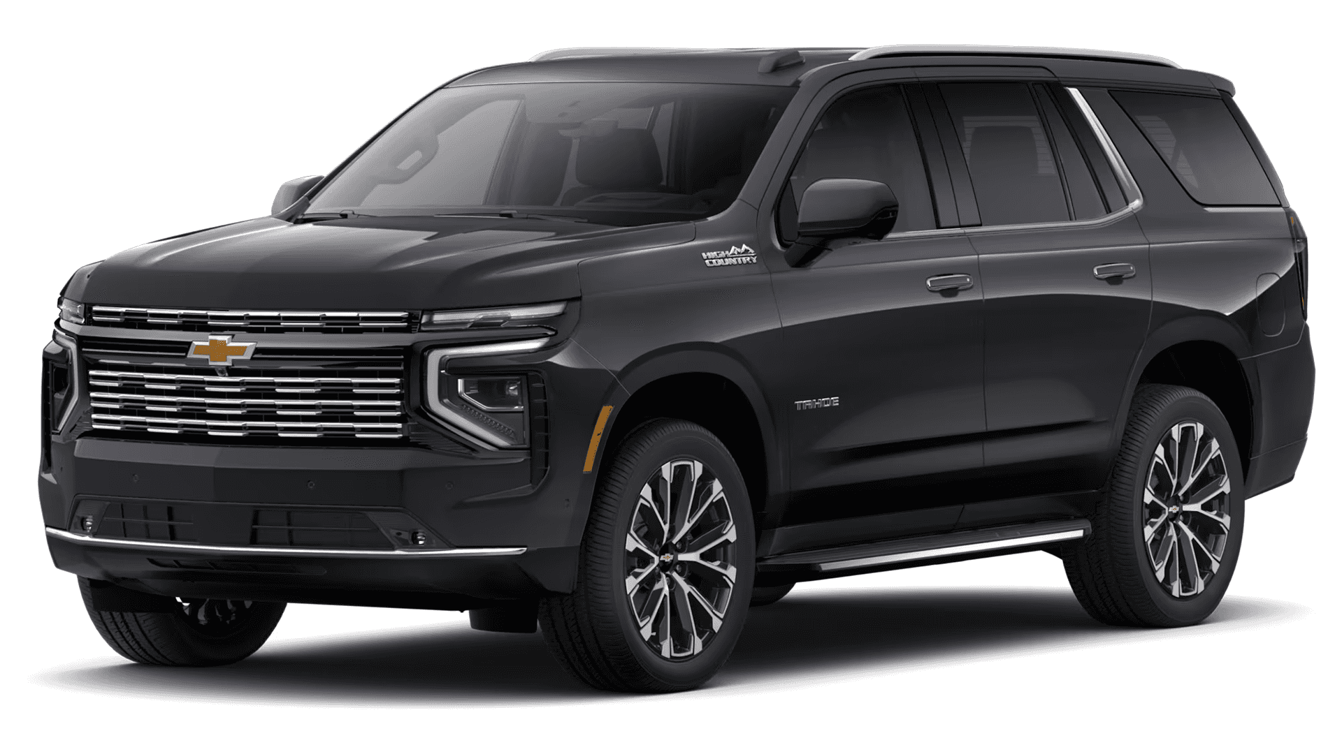 graphic showing the 2026 Chevrolet Tahoe trim lineup with icons or badges for LS, LT, RST, Z71, Premier, and High Country options