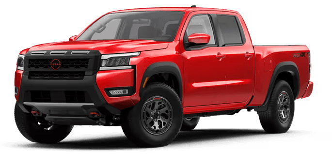 2026 Nissan Frontier Crew Cab PRO-4X Long Bed pickup truck, side view
