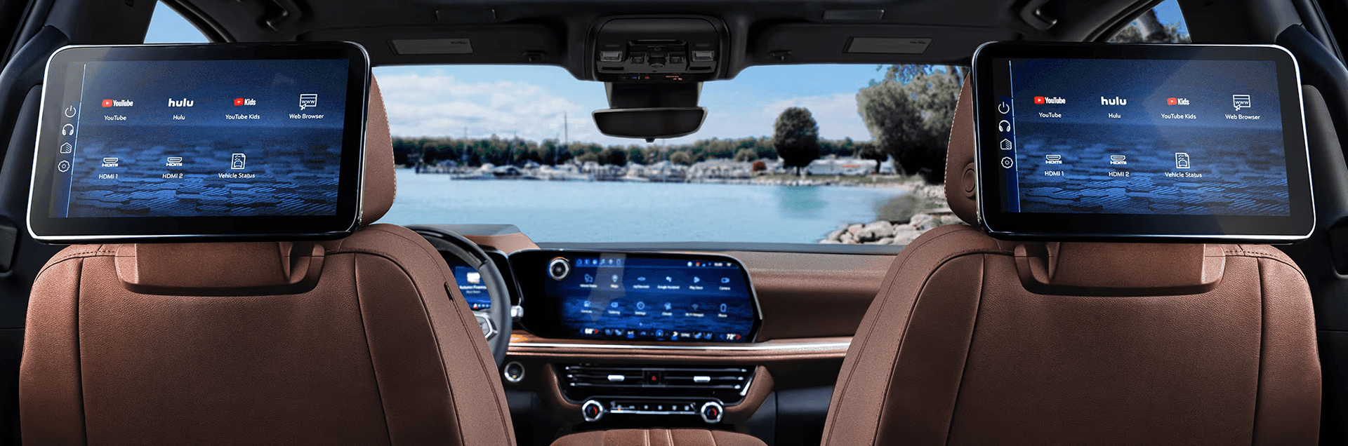 2026 Chevy Suburban technology hero view with center display and driver screen
