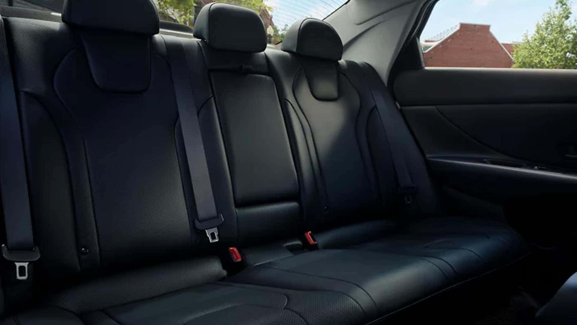 2025 Hyundai Elantra front and rear seats with available H-Tex leatherette and heated surfaces