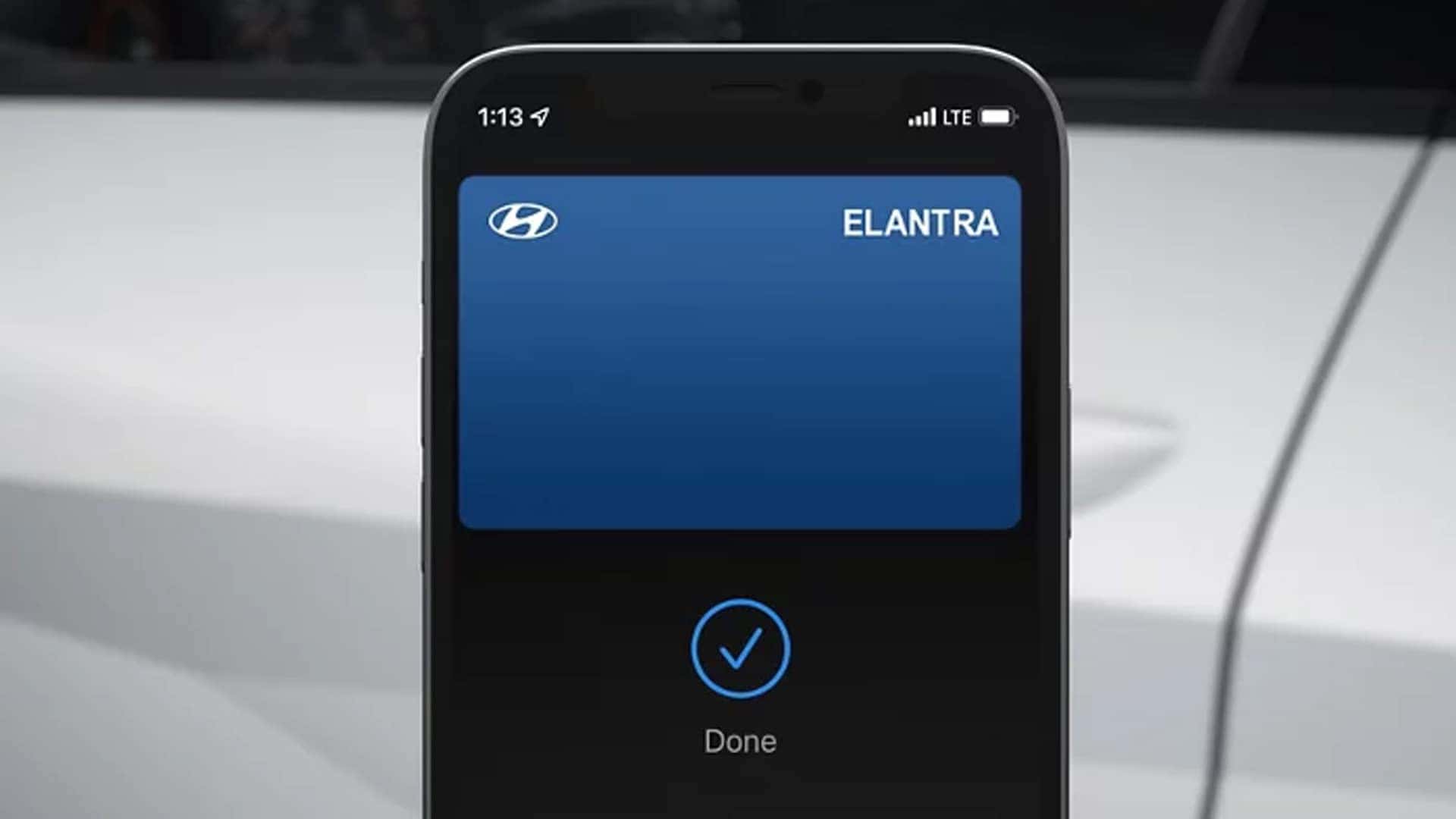 2025 Hyundai Elantra with Hyundai Digital Key 2 Touch on a smartphone