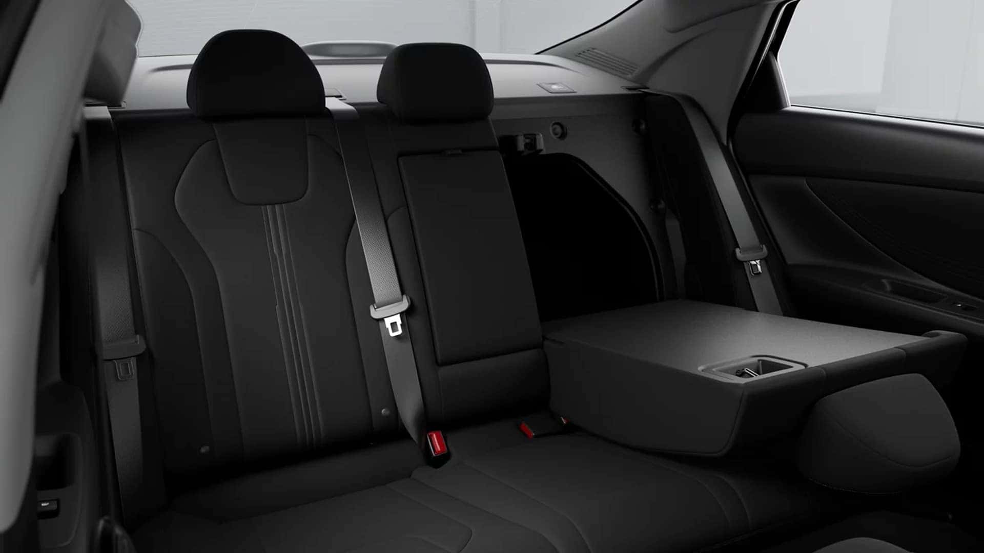 2025 Hyundai Elantra trunk with split folding rear seats and wide opening