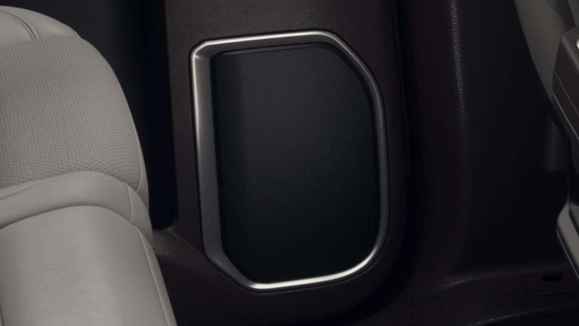 2026 GMC Sierra 1500 interior detail showing speaker placement and premium cabin trim