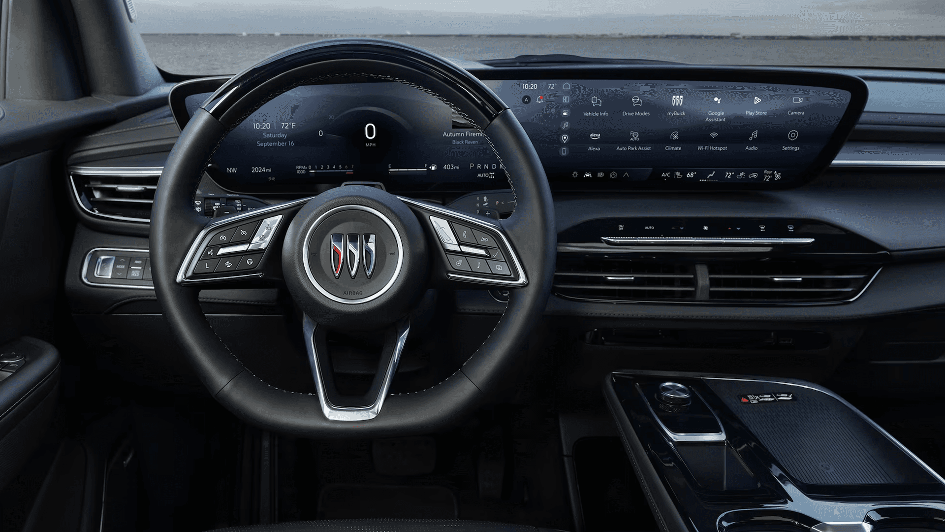 2026 Buick Enclave digital cockpit with curved display and infotainment system