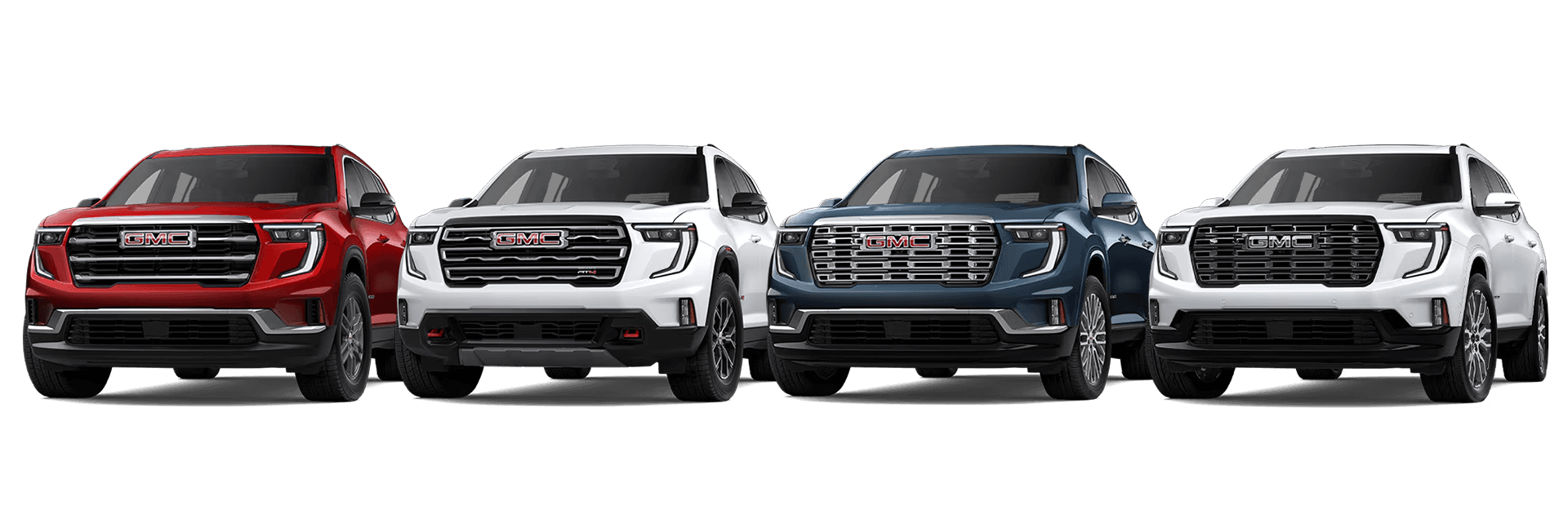 2026 GMC Acadia trim options overview with a front exterior view