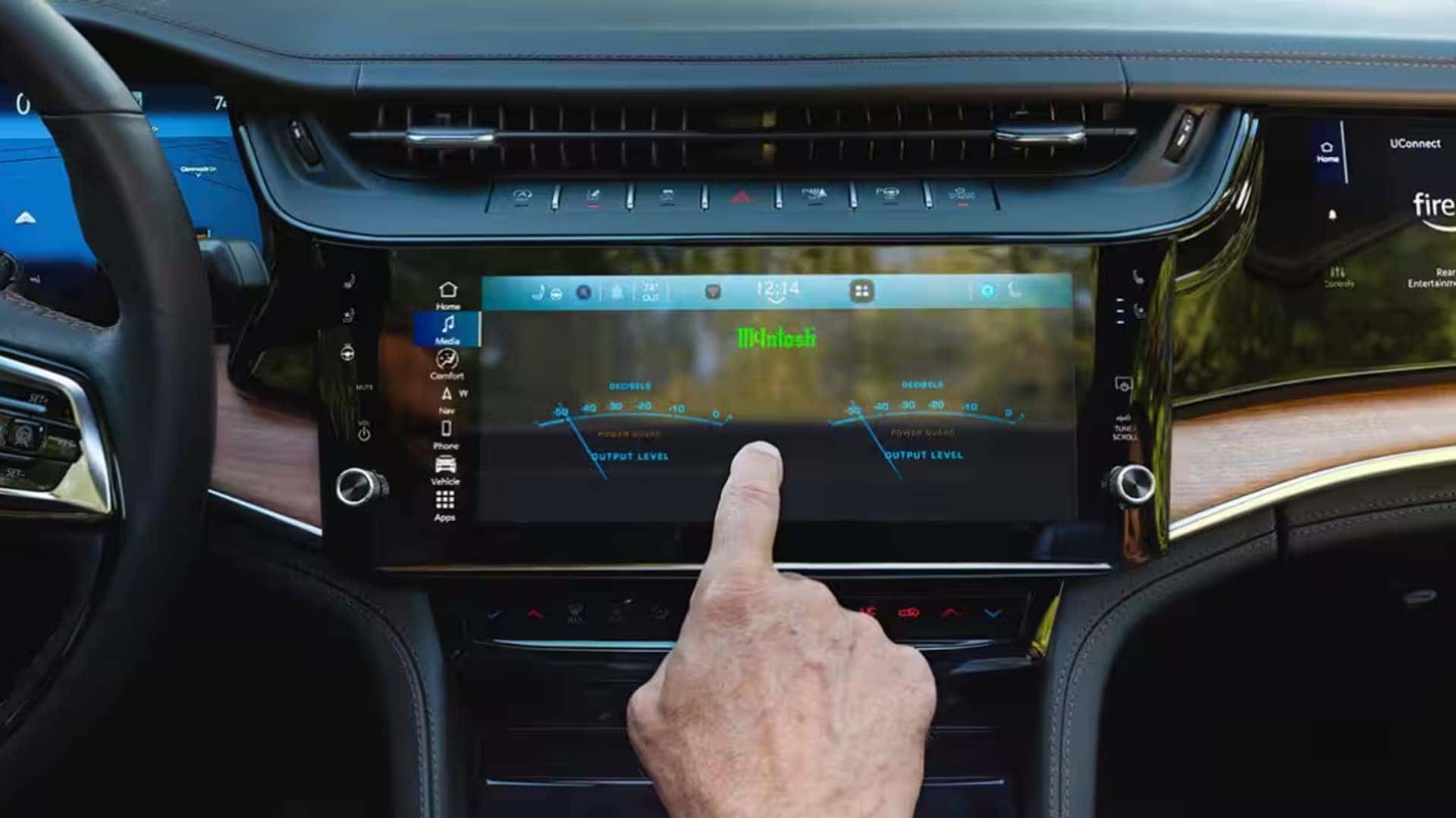 2026 Jeep Grand Cherokee interior audio and technology features with premium speaker system