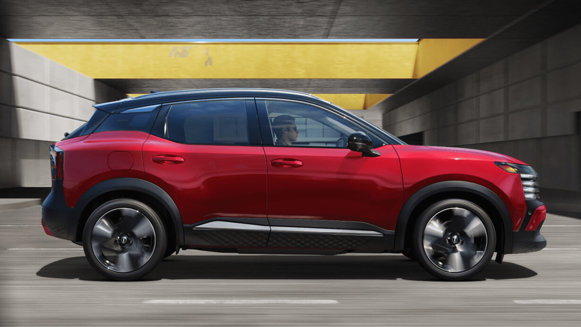 Side profile of the 2026 Nissan Kicks highlighting exterior trim and body details