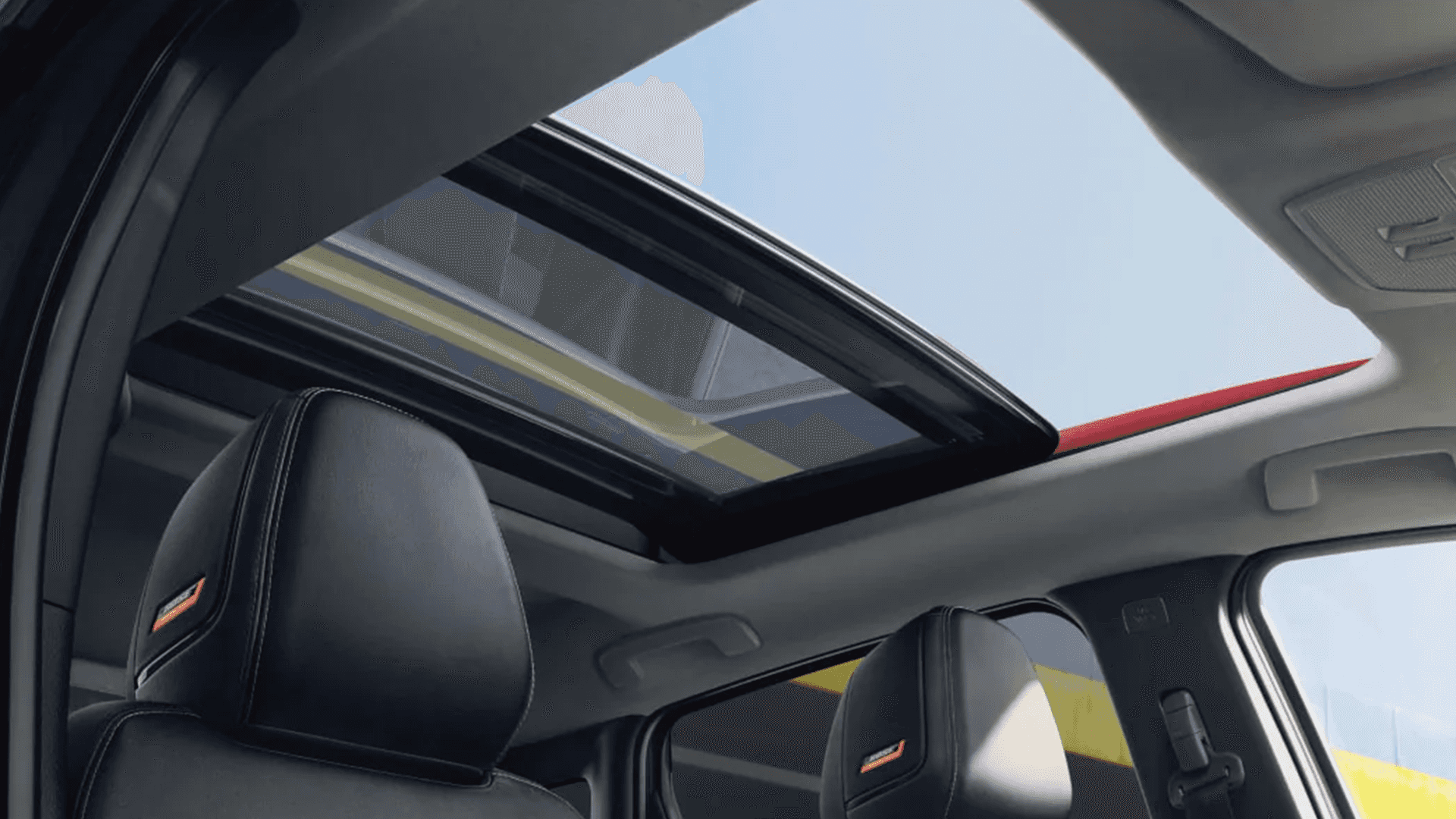 Available panoramic moonroof inside the 2026 Nissan Kicks