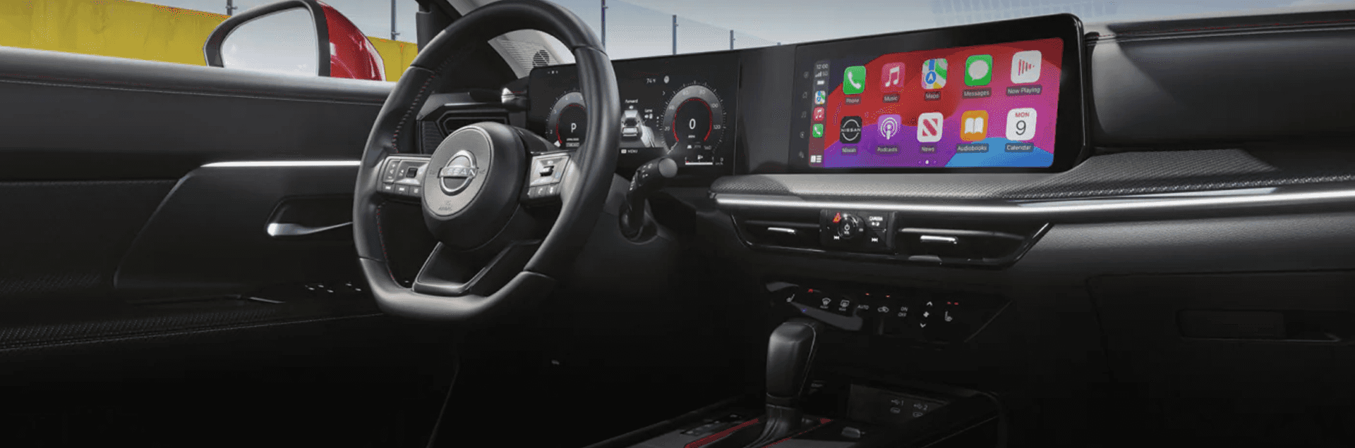 2026 Nissan Kicks interior view highlighting the center display and digital dashboard
