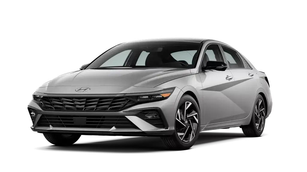 2026 Hyundai Elantra SEL Sport sedan in silver, front three quarter exterior view