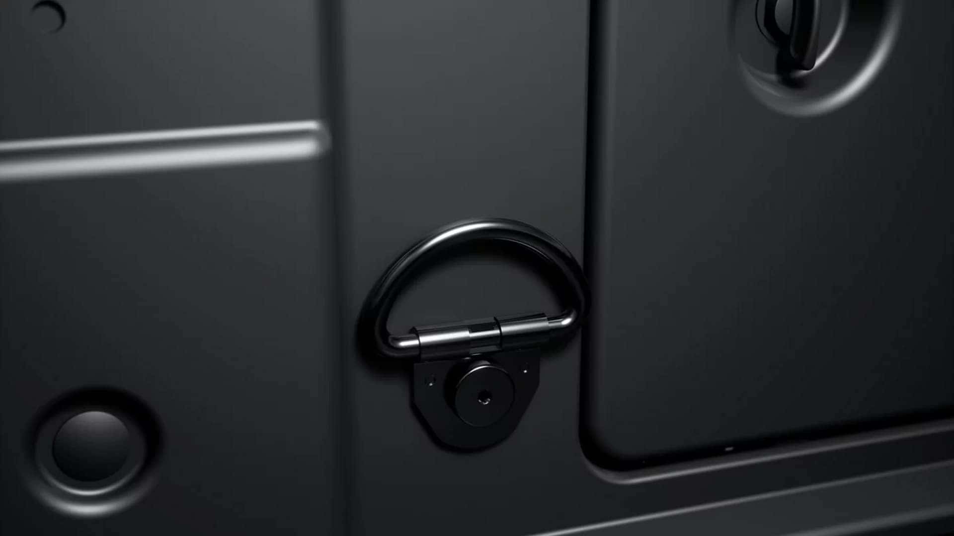 Close up of a built in cargo tie down point inside the 2026 Hyundai Santa Cruz truck bed