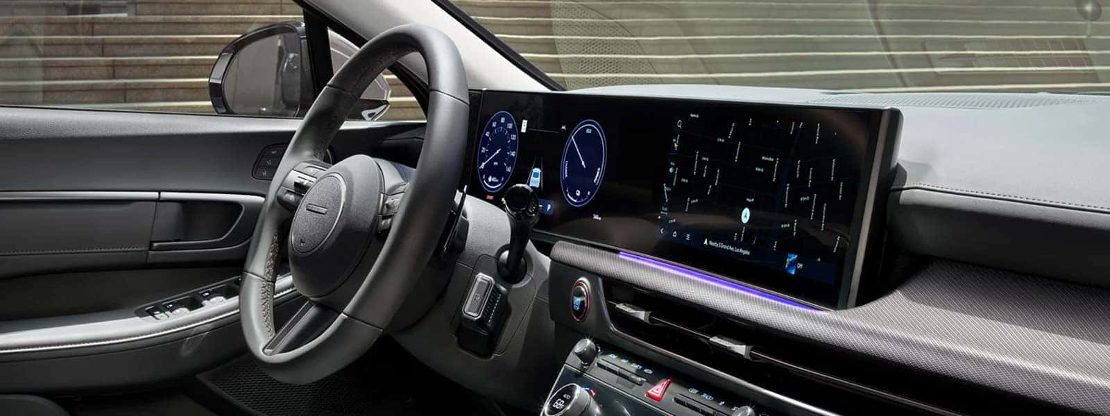 2026 Hyundai Sonata interior with digital instrument cluster and wide touchscreen display.