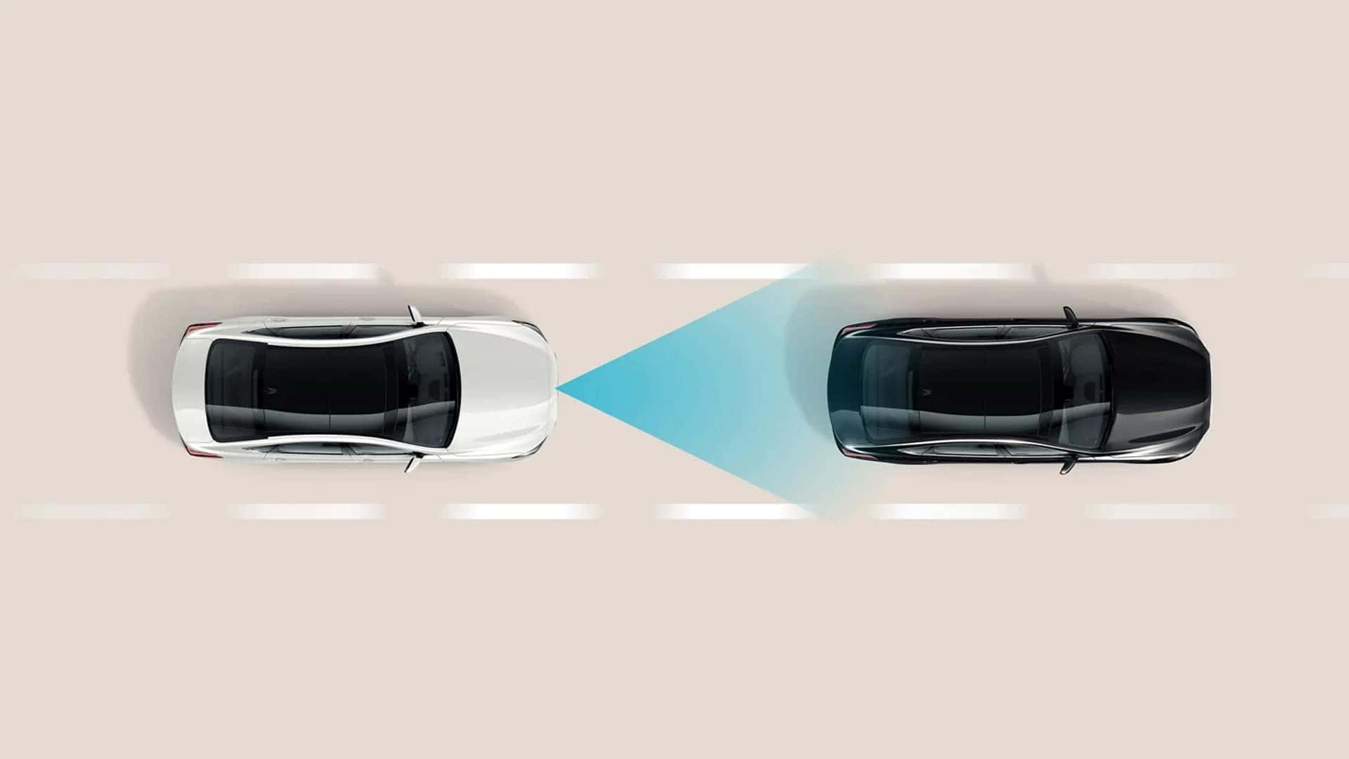 2026 Hyundai Sonata driver assistance graphic showing forward collision warning with a vehicle detecting a car ahead.