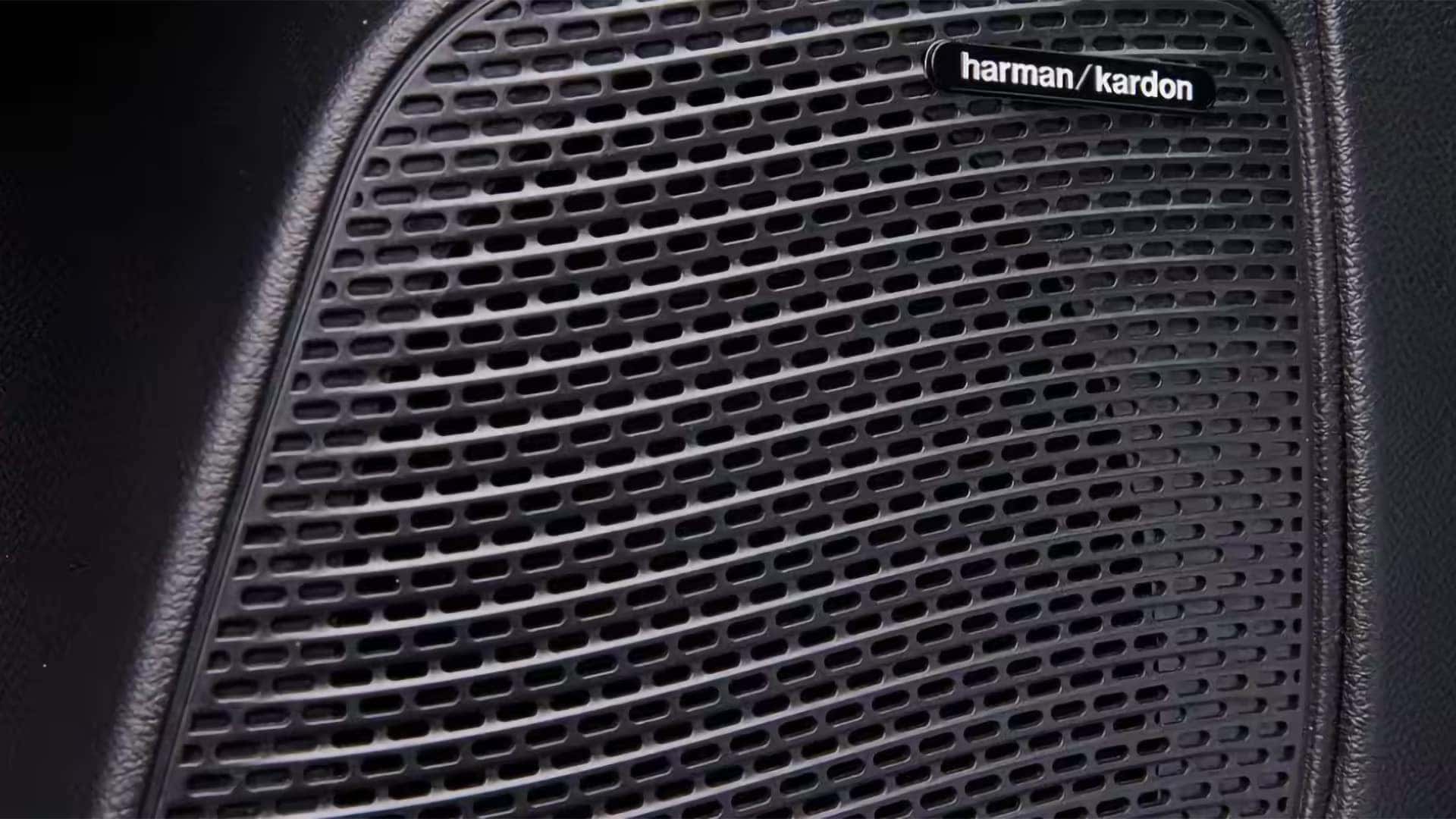 Harman Kardon premium speaker grille inside the 2026 Chrysler Pacifica cabin