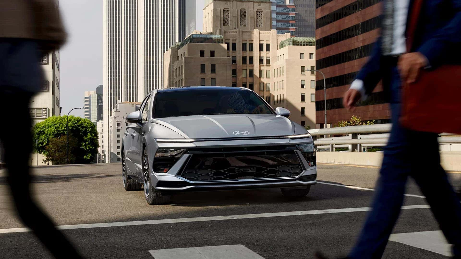 Close up of the 2026 Hyundai Sonata side mirror with integrated turn signal and body color exterior finish