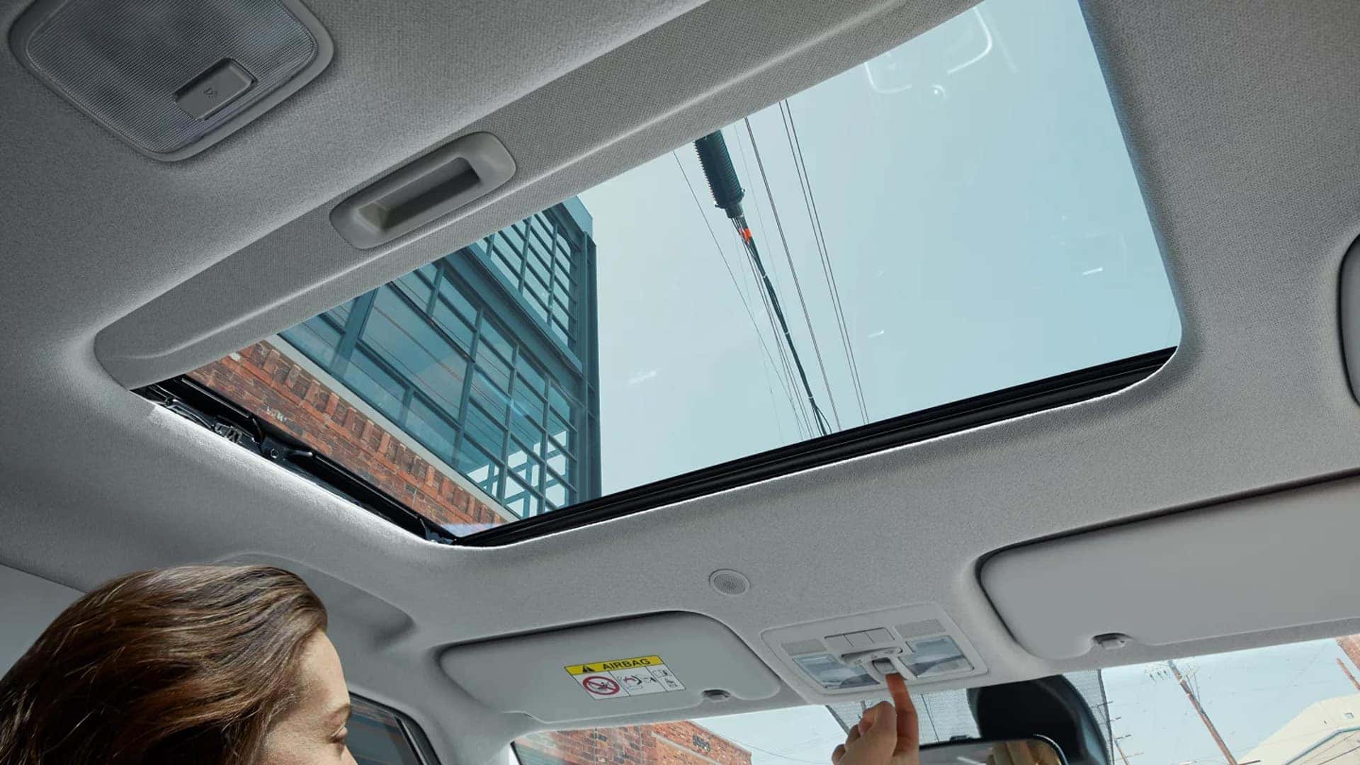 Sunroof in the 2026 Hyundai Venue interior showing overhead controls and glass panel letting in natural light.