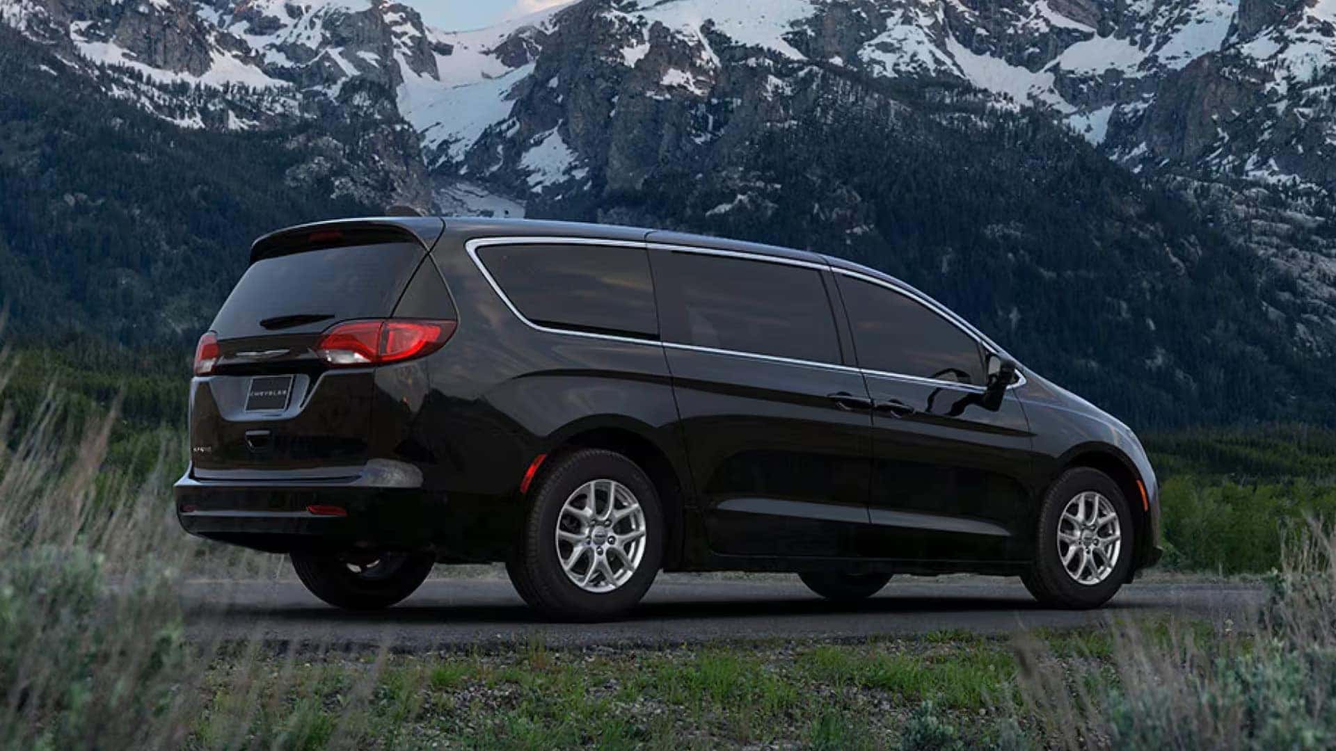 Front three quarter view of the 2026 Chrysler Voyager showing grille, headlights, and alloy wheels