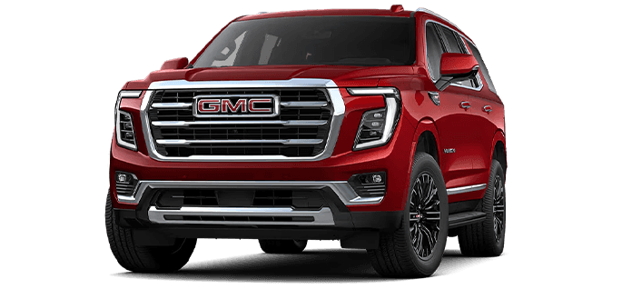 Grey 2026 GMC Yukon in an offroad desert environment