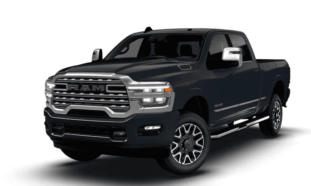 2026 RAM 3500 Limited crew cab truck in blue, front three quarter view