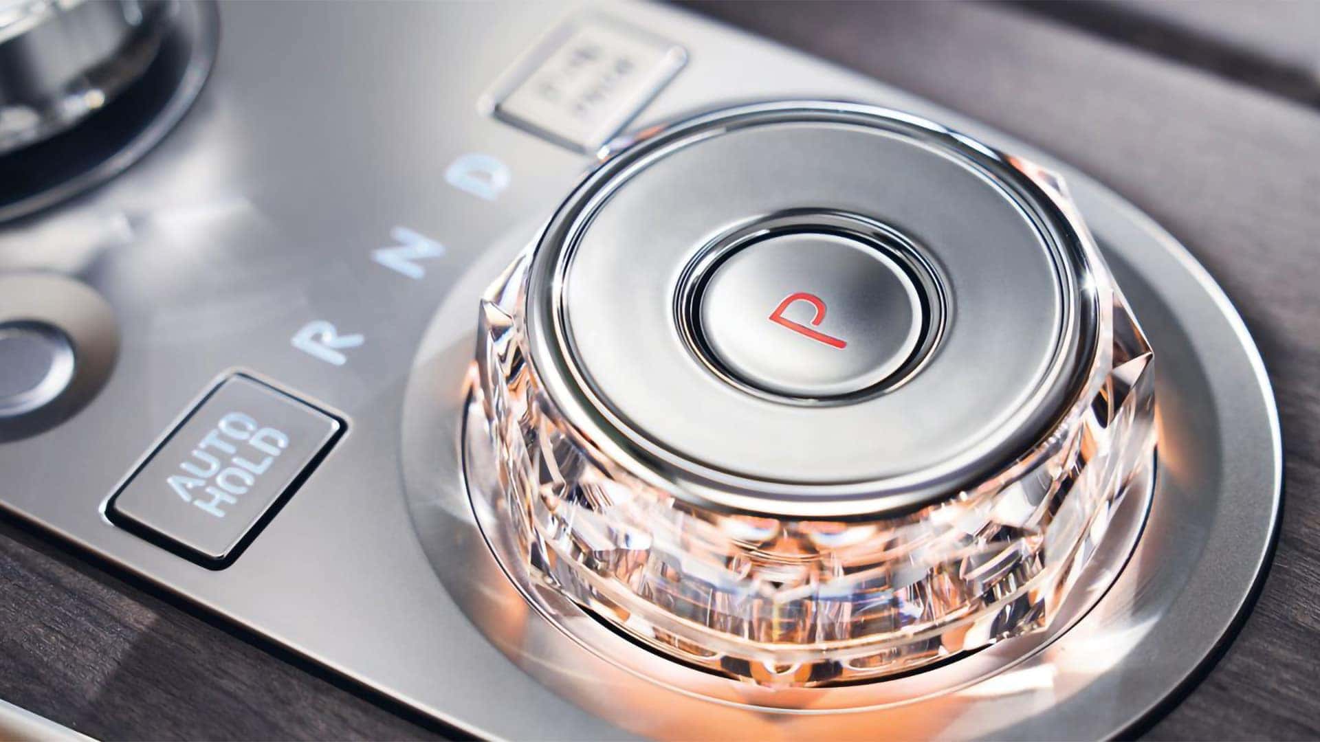 2026 Genesis G80 crystal rotary gear selector with illuminated drive modes and premium center console controls