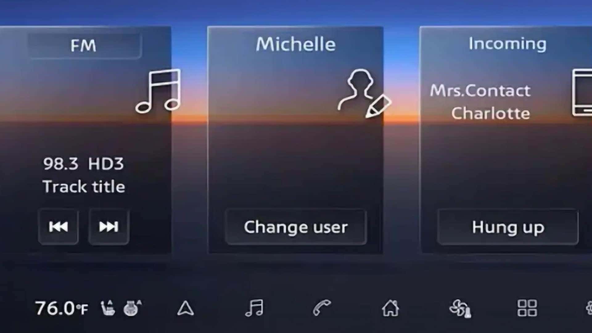 Close-up of 2026 Nissan Murano infotainment screen showing Bluetooth audio, contacts, and phone connectivity features