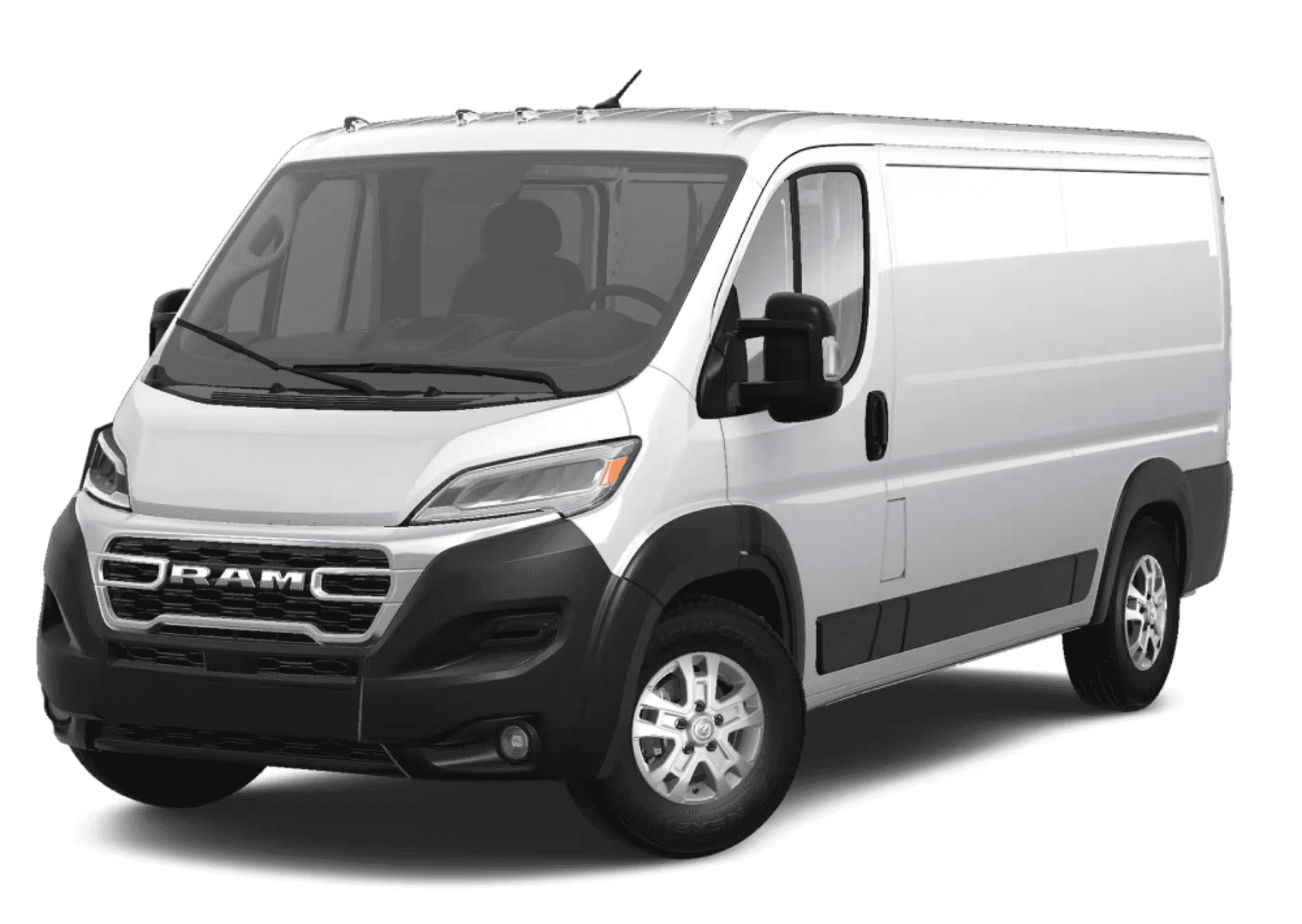 2026 RAM ProMaster Cargo Van SLT in white, front three quarter view