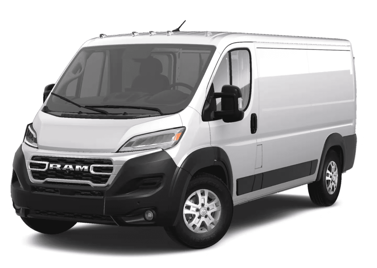 2026 RAM ProMaster Cargo Van SLT Plus in white, front three quarter view
