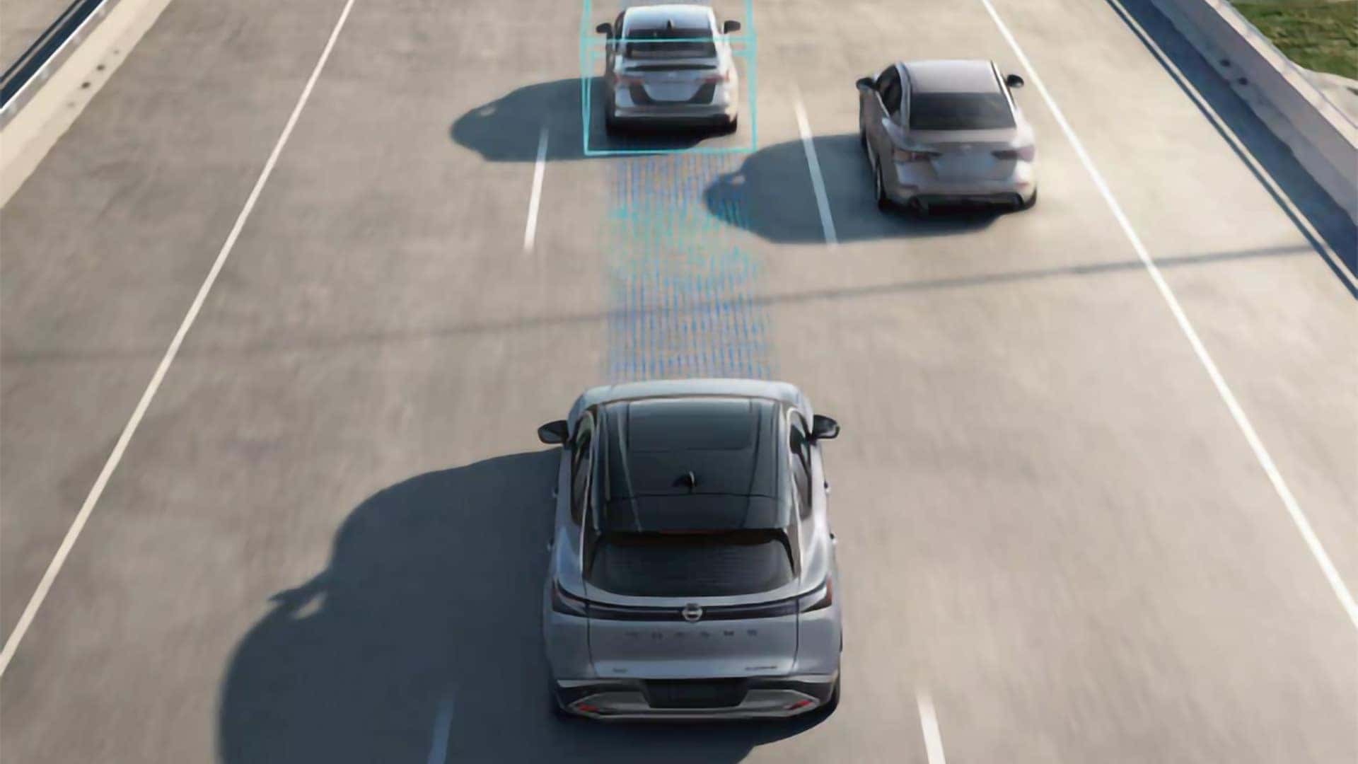Rearview camera display in the 2026 Nissan Murano with parking guidelines and surround view monitoring system