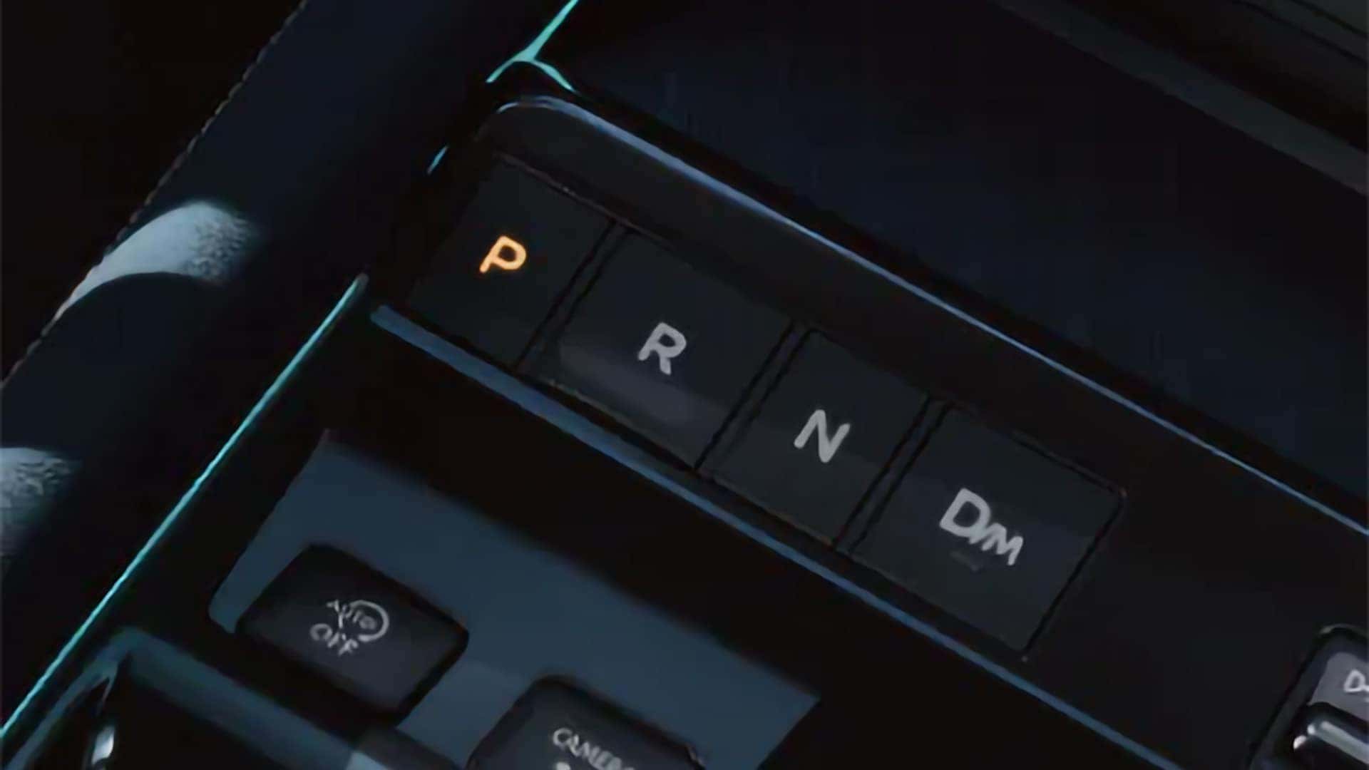 2026 Nissan Murano center console with electronic gear selector buttons and illuminated interior accents