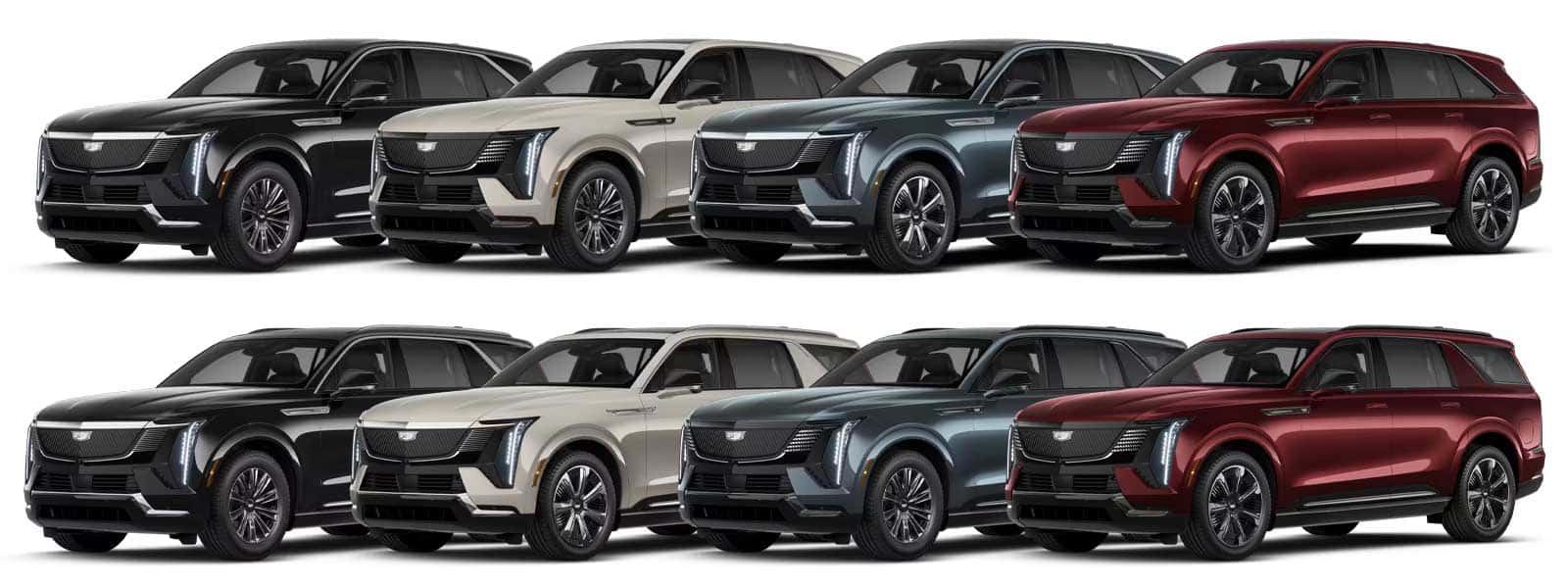 2026 Cadillac Escalade IQ and IQL electric SUVs with premium Cadillac styling.
