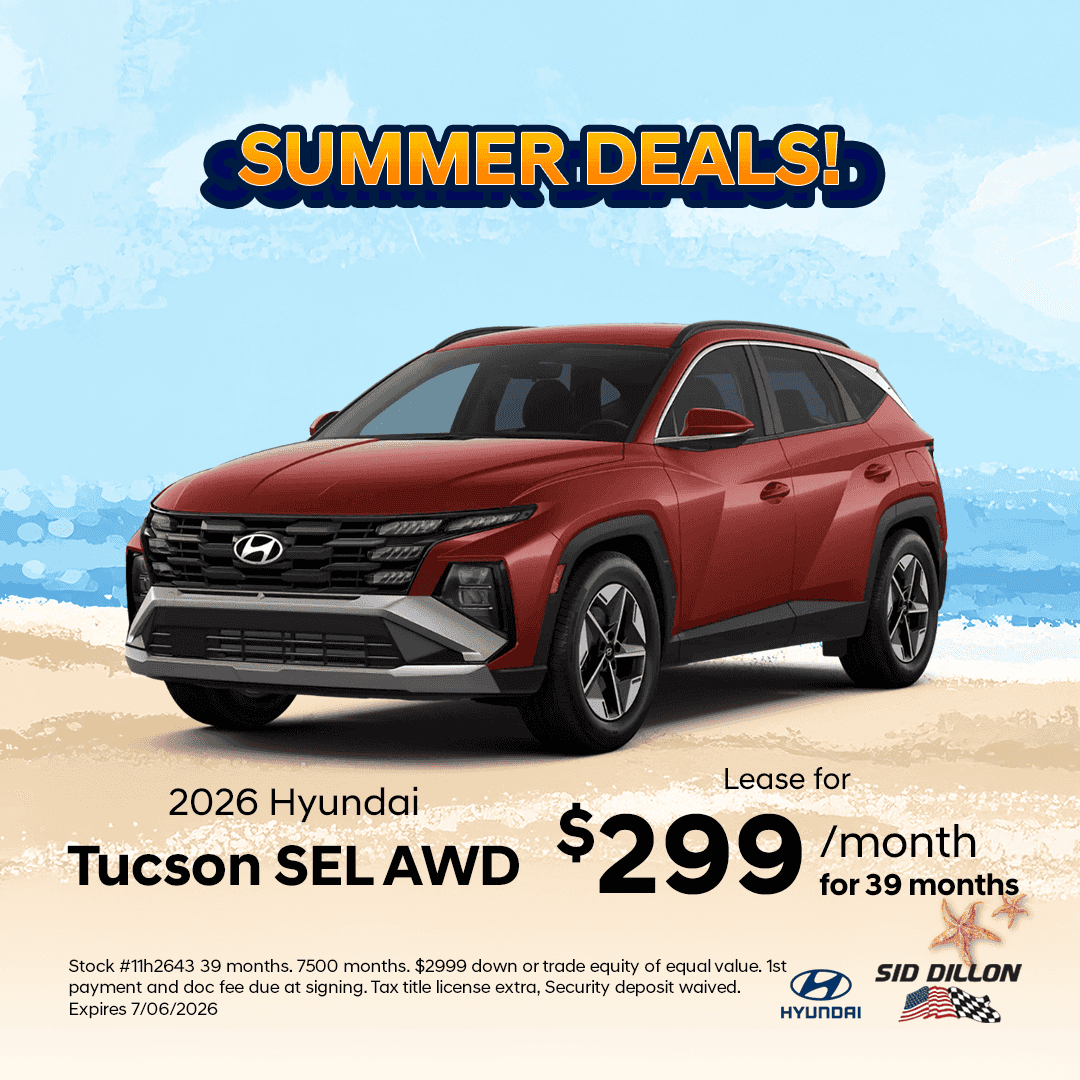 2026 Hyundai Tucson SEL AWD June lease offer for $299 per month for 39 months at Hyundai of Lincoln
