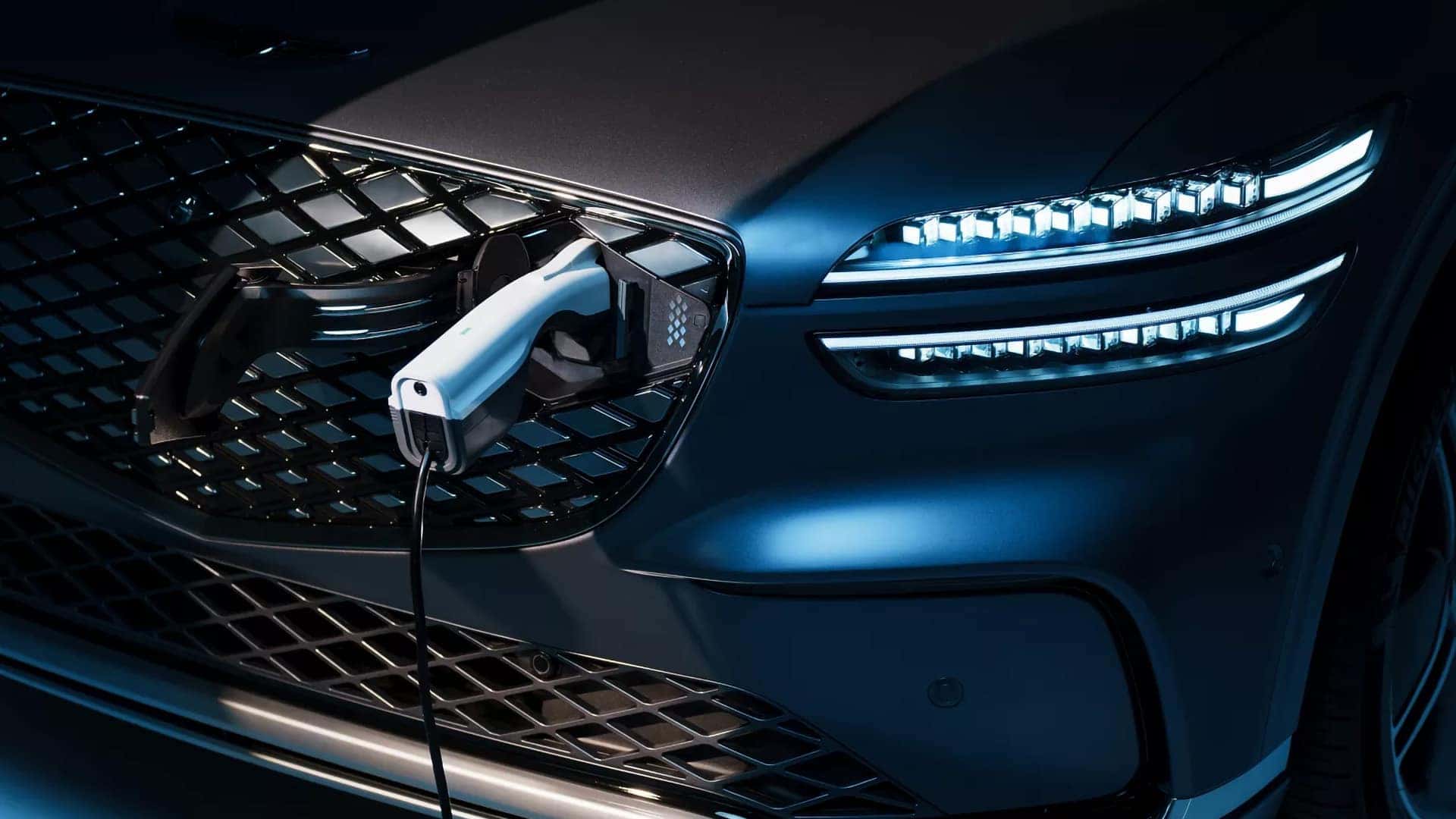 2026 Genesis Electrified GV70 dashboard with 27-inch OLED display and infotainment controls