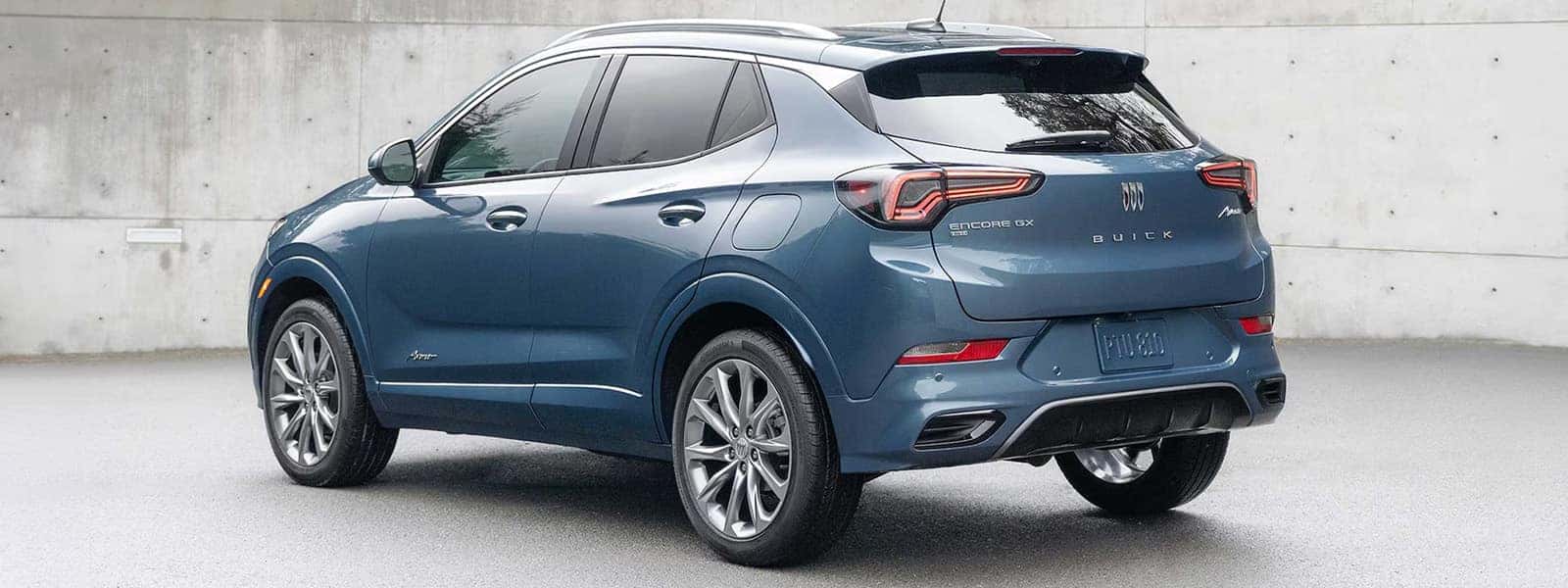 2026 Buick Encore GX Avenir compact SUV, rear three quarter view