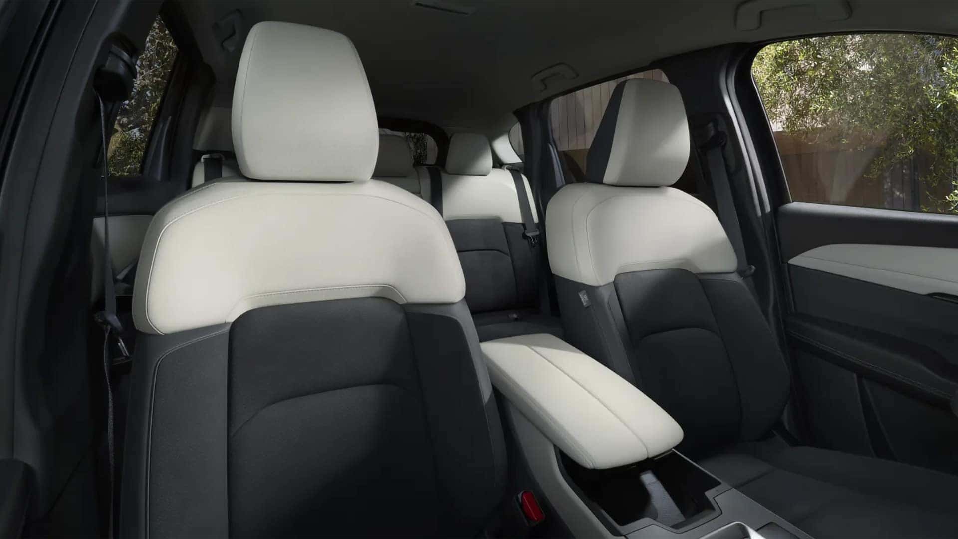 2026 Mazda CX-5 two-tone front and rear seats with white and black upholstery