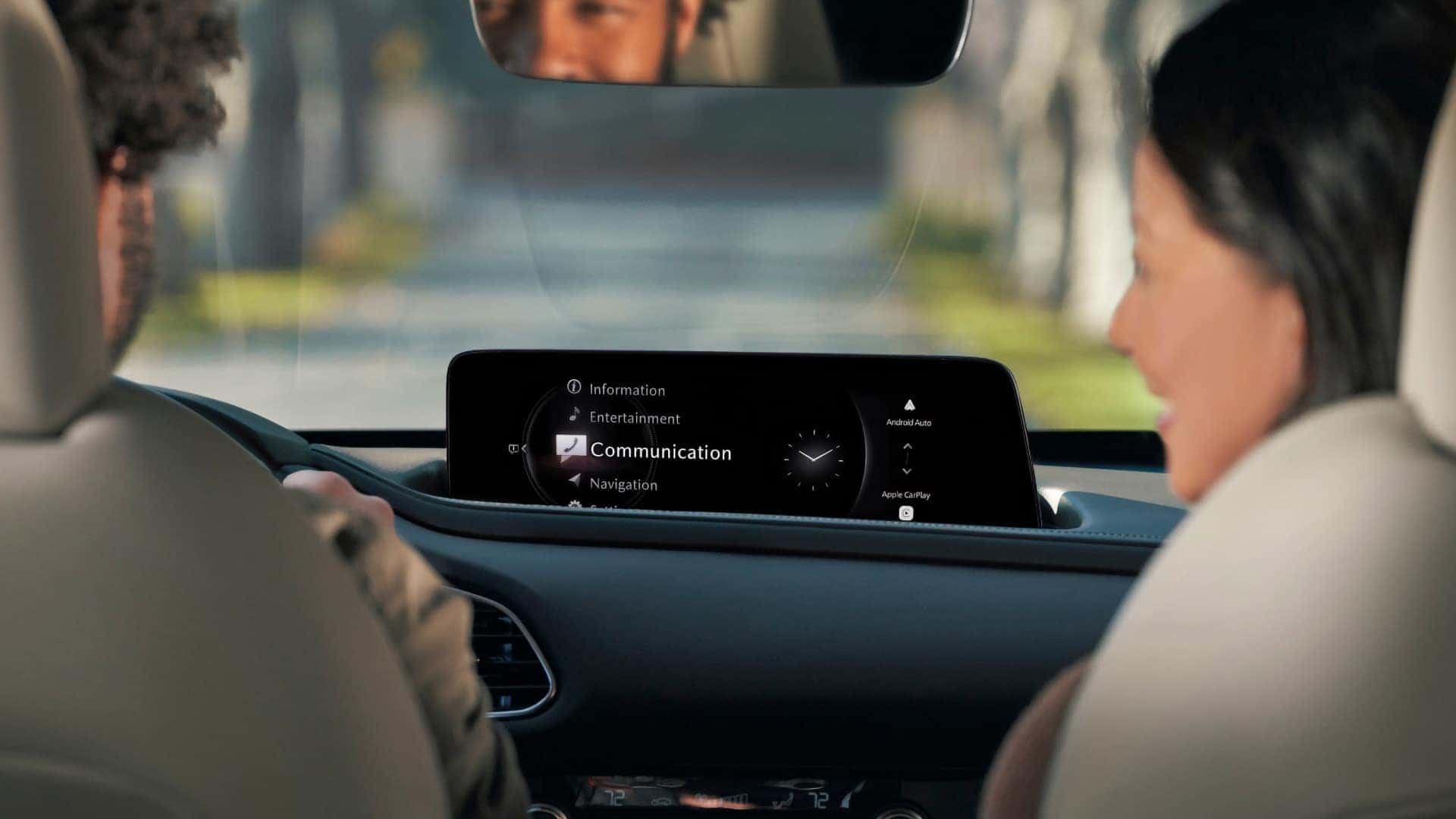 2026 Mazda CX-30 infotainment display showing communication and convenience controls