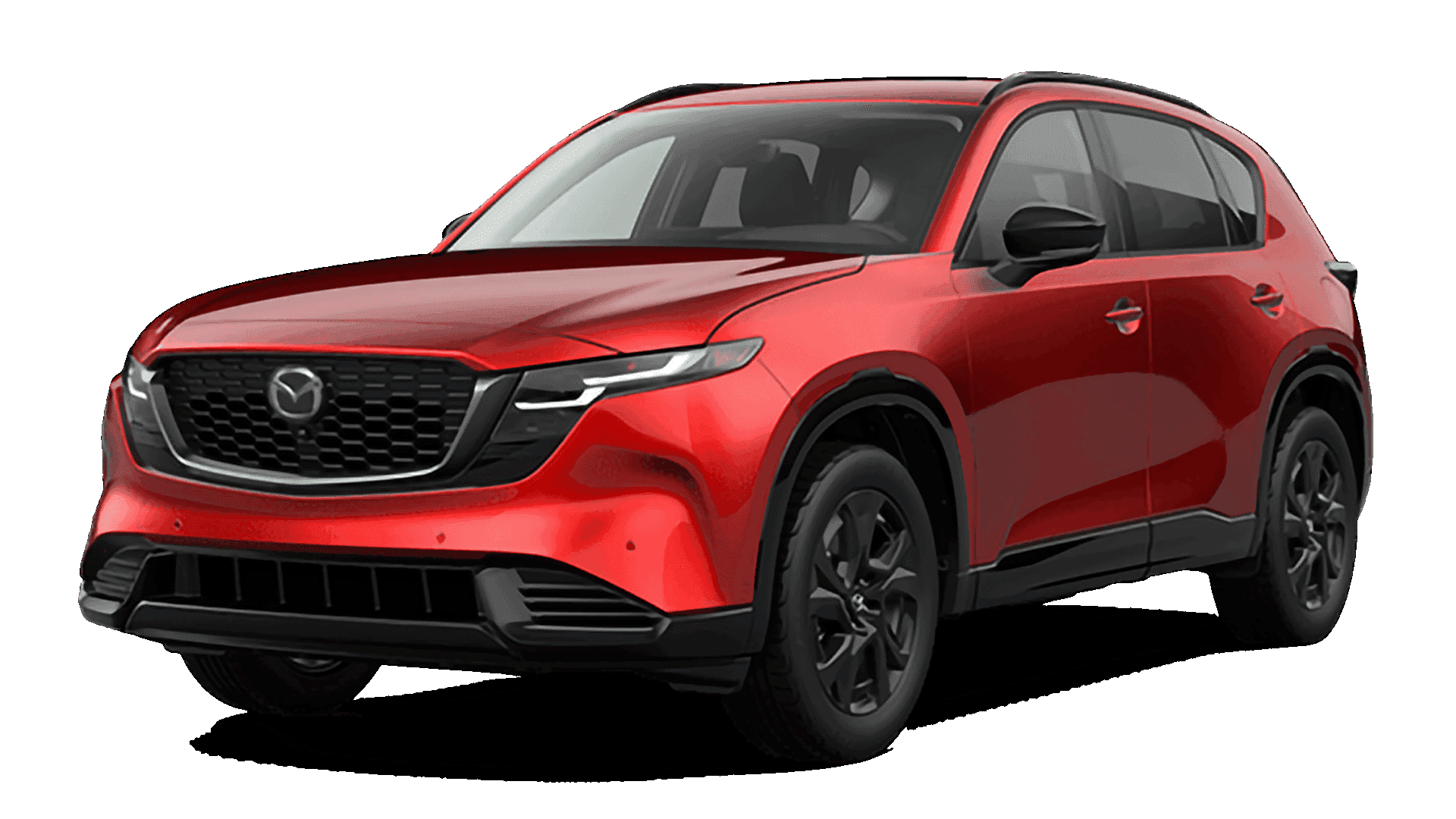 2026 Mazda CX-5 2.5 S Premium Plus exterior in red, front three-quarter view