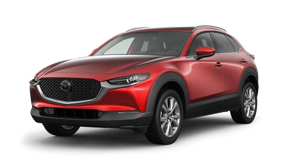 Red 2026 Mazda CX-30 2.5 S Premium shown from the front three-quarter angle