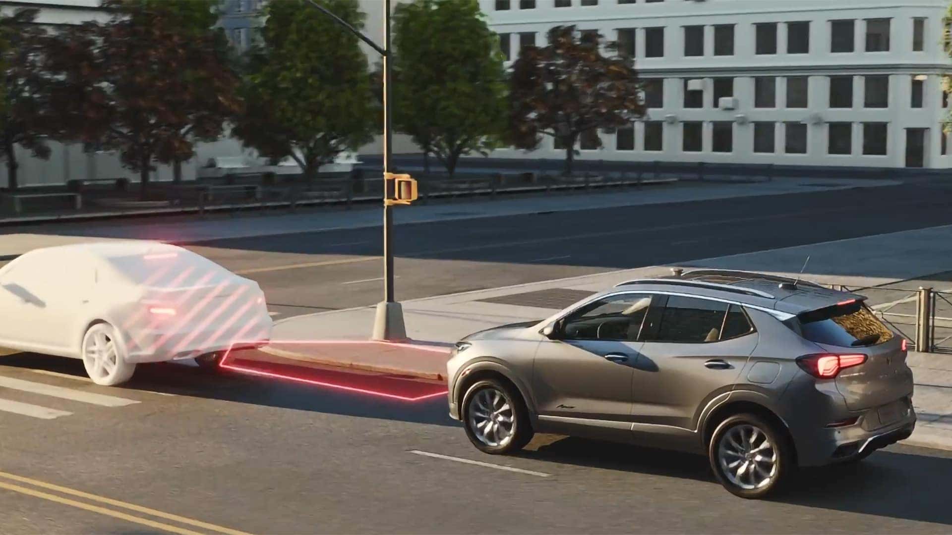 2026 Buick Encore GX Automatic Emergency Braking detecting a vehicle ahead