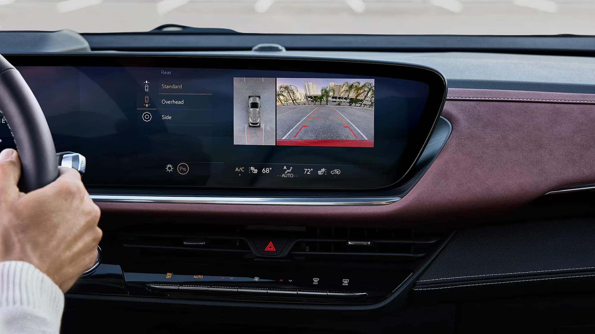 2026 Buick Envision display showing overhead and rear camera views with parking guidelines