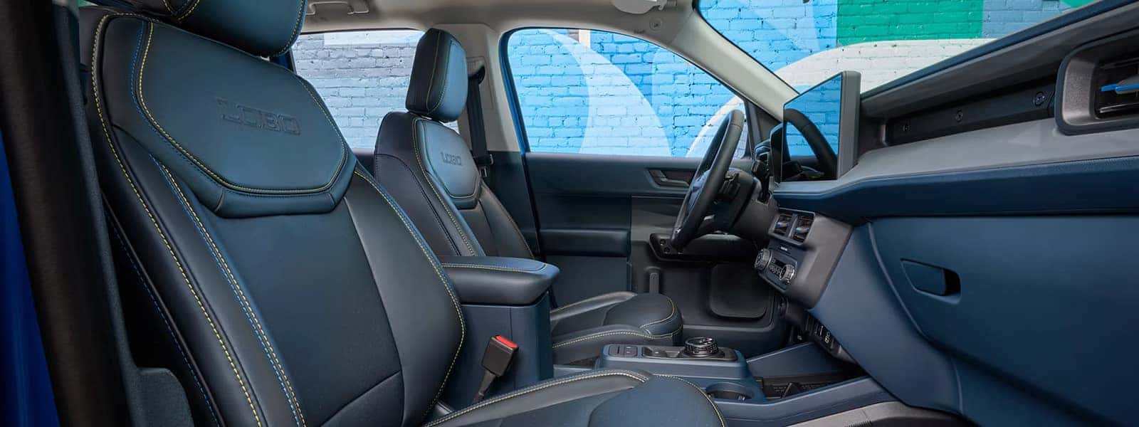 2026 Ford Maverick Lobo front seats, dashboard, and center console