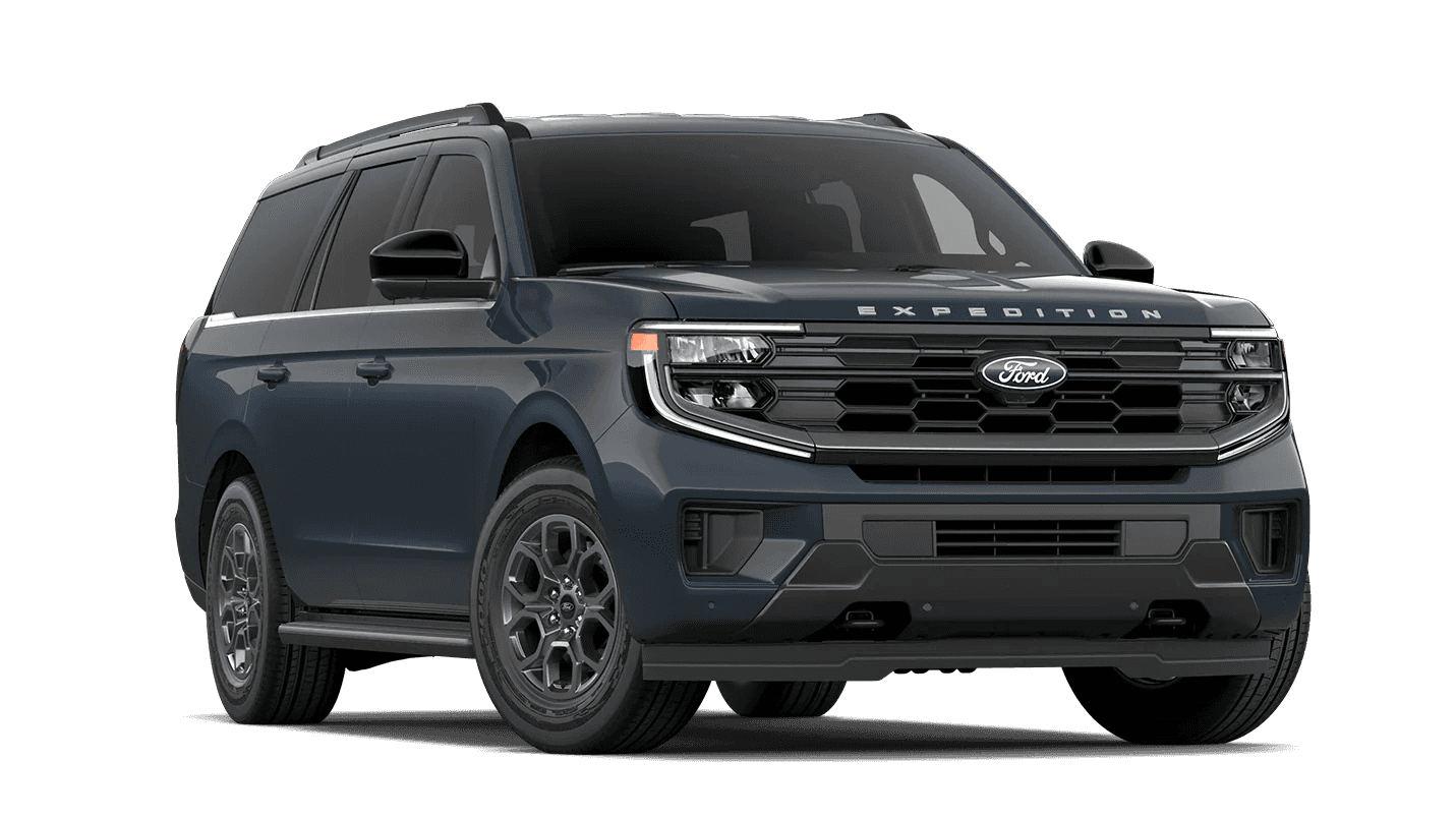 Blue 2026 Ford Expedition Active, front three-quarter view